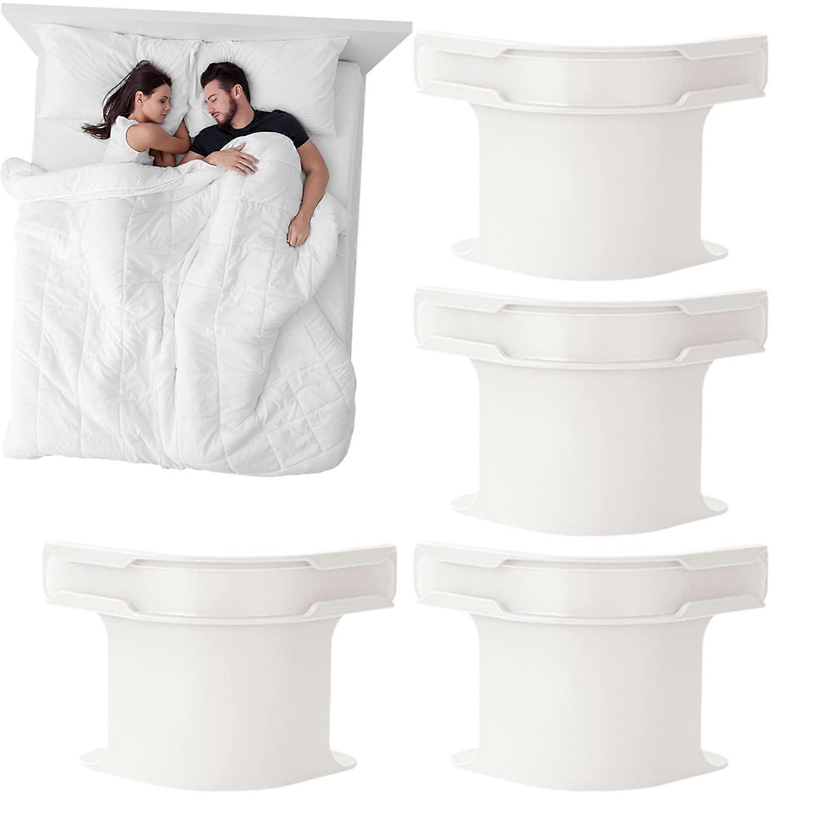 Bed Sheet Tensioner Set of 4 Adjustable Non-Slip Clips for Bedding, Mattress Holder, White Bed Sheet Fasteners