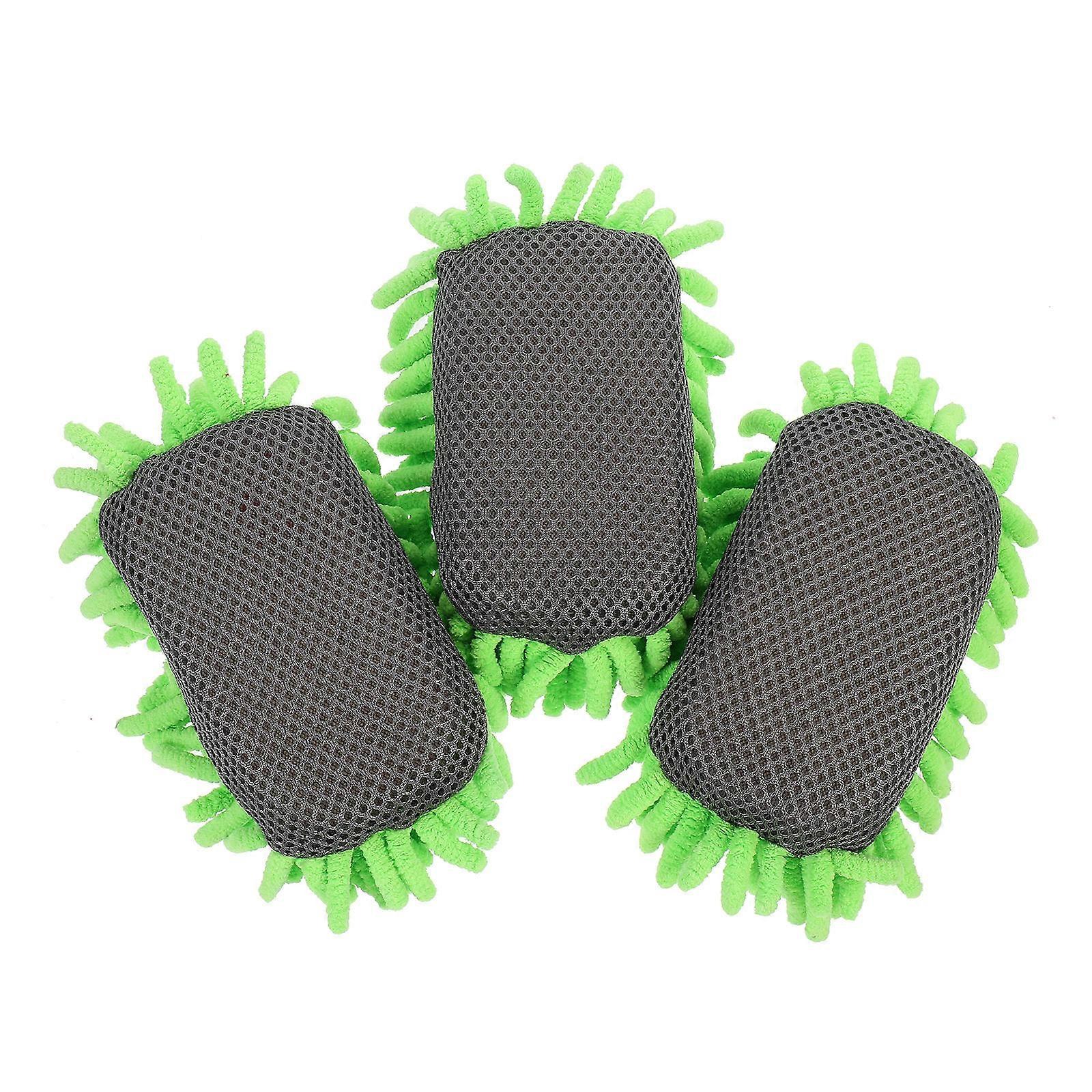 Green Whiteboard Eraser Made of Chenille for School Use Lightweight and Washable 3pcs