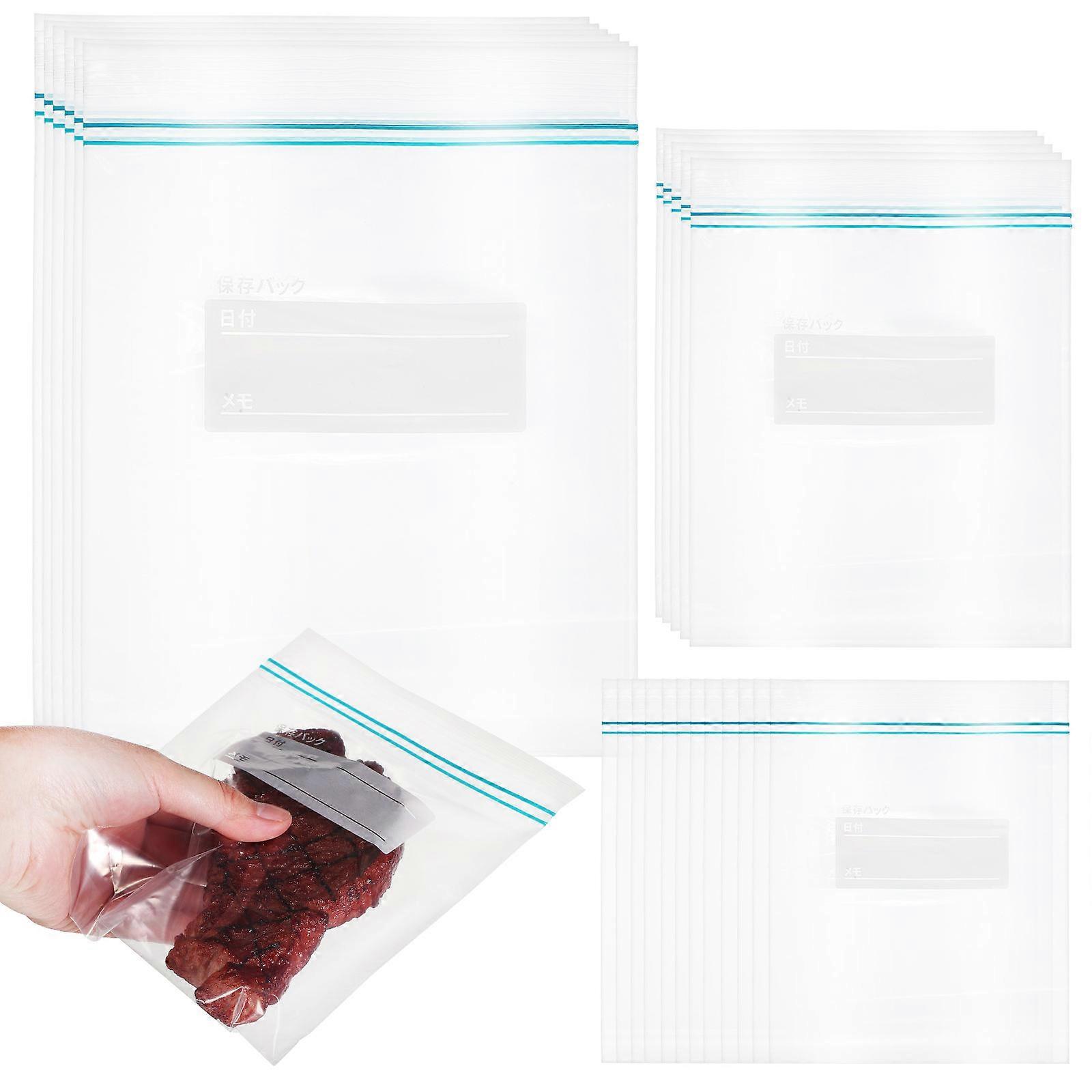 Food Storage Bags Self Sealing Reusable Freezer Organization Assorted Color 3 Boxes