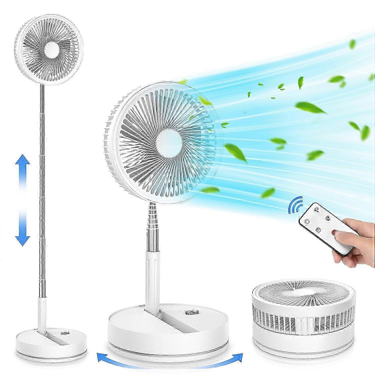 Type B F9 Folding Telescopic Floor Desk Fan with 4H Timer and 4-Speed Remote Control