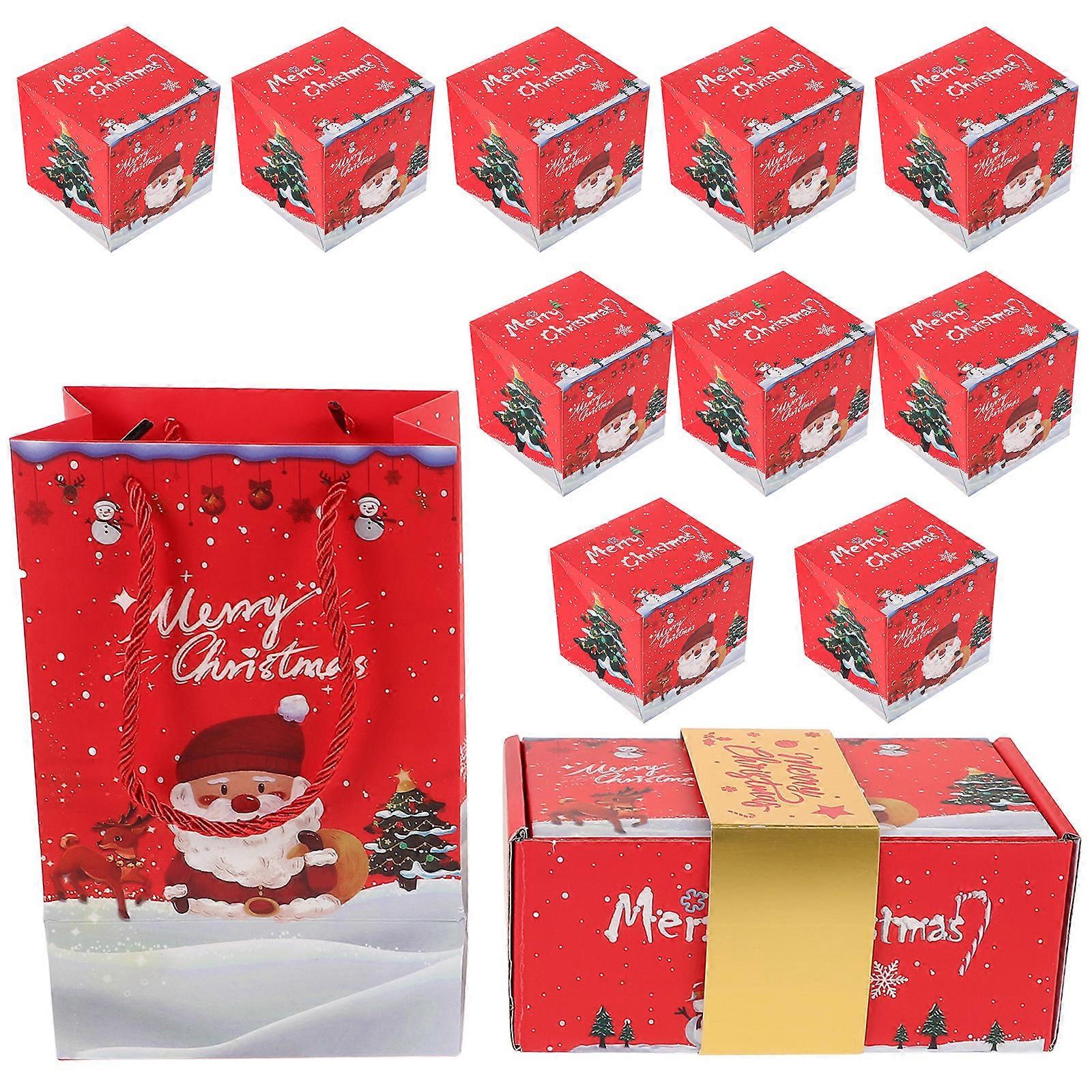 Explosion present Box Surprise Bounce Box Christmas Celebrations Red Packet Included Square Shape 10Pack