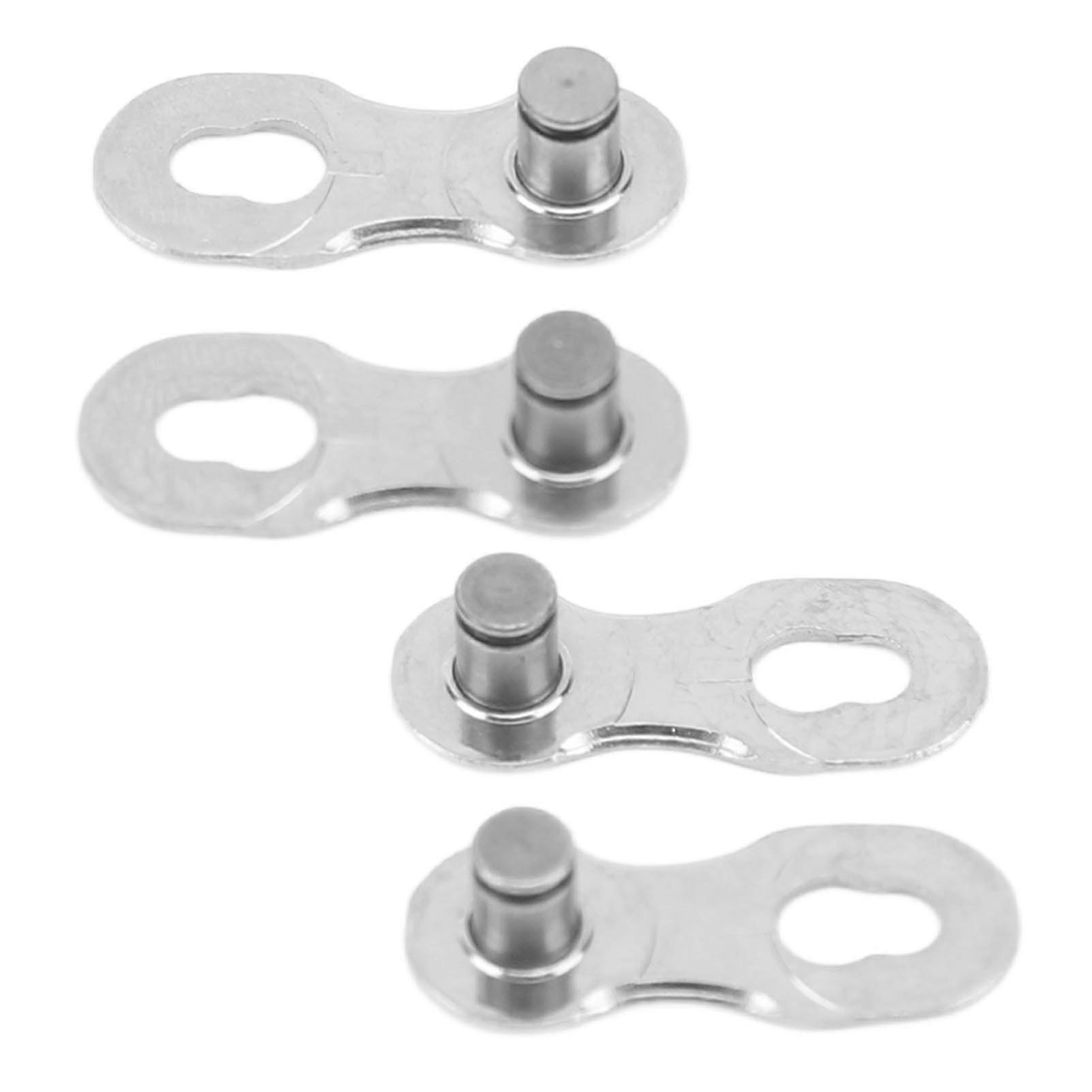 4pcs 12 Speed Bike Chain Joint Connectors Alloy Steel Repair Tool Chain Links Silver 