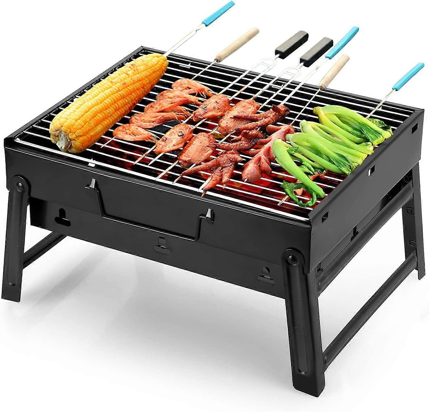 Aura Portable Barbecue Small Household Tabletop Charcoal Barbecue Foldable Outdoor/Camping/Picnic Ba