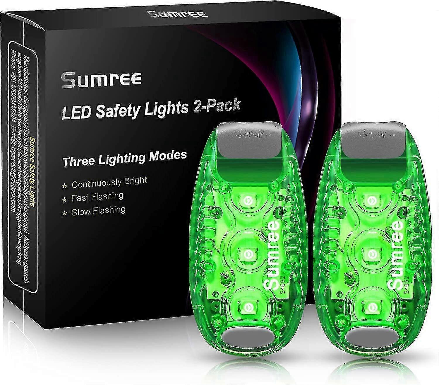 2pcs LED Flashing Light, Safety Light for School Bag, Bike Light, Running Light for Joggers at Night