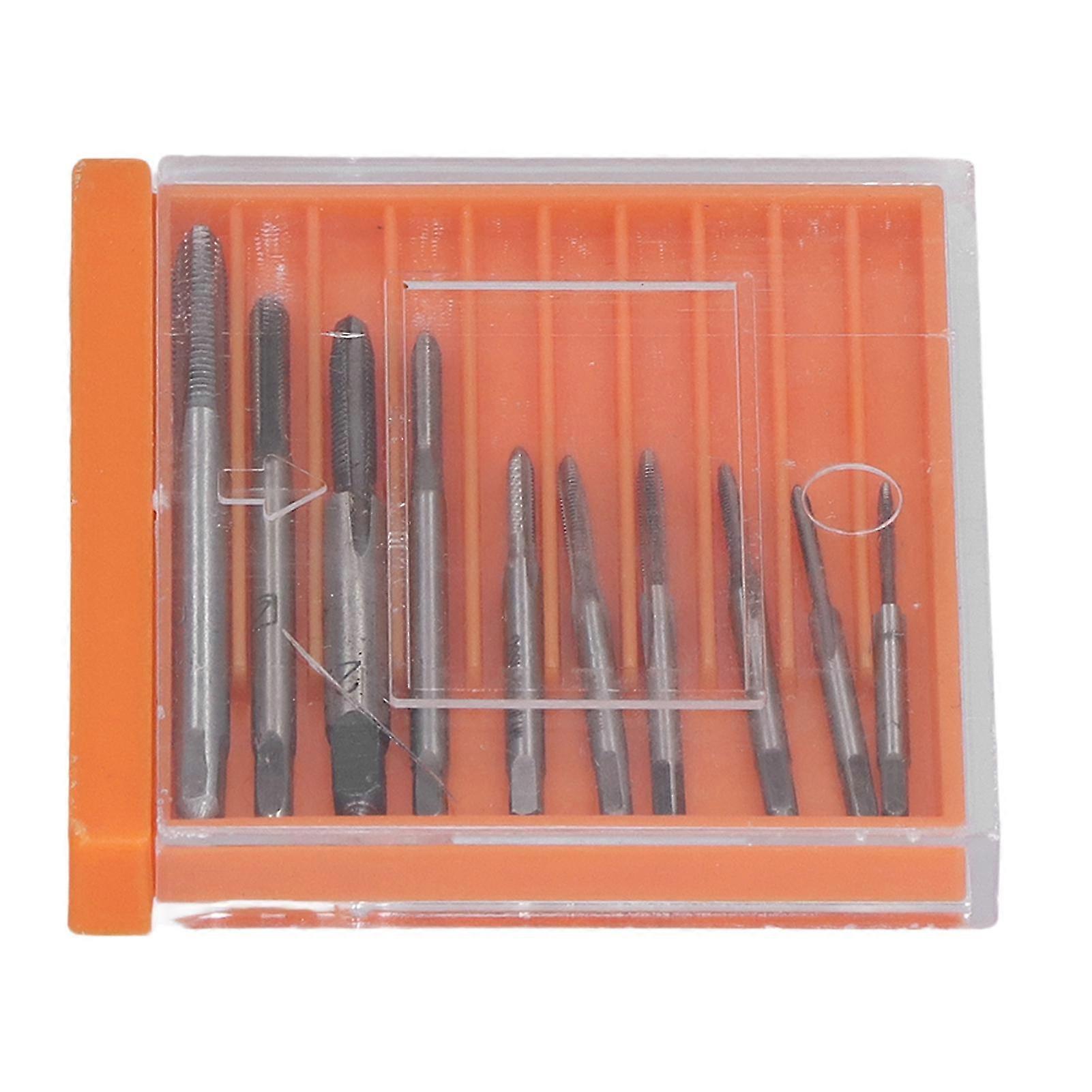10Pcs Mini Thread Taps High Speed Steel Set for Clocks and Watches