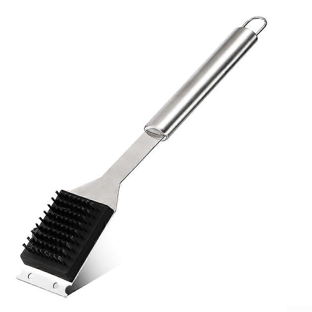Stainless Steel Grill Cleaning Brush Set with 2 Replacement Brush Heads and Screw for Efficient BBQ Maintenance
