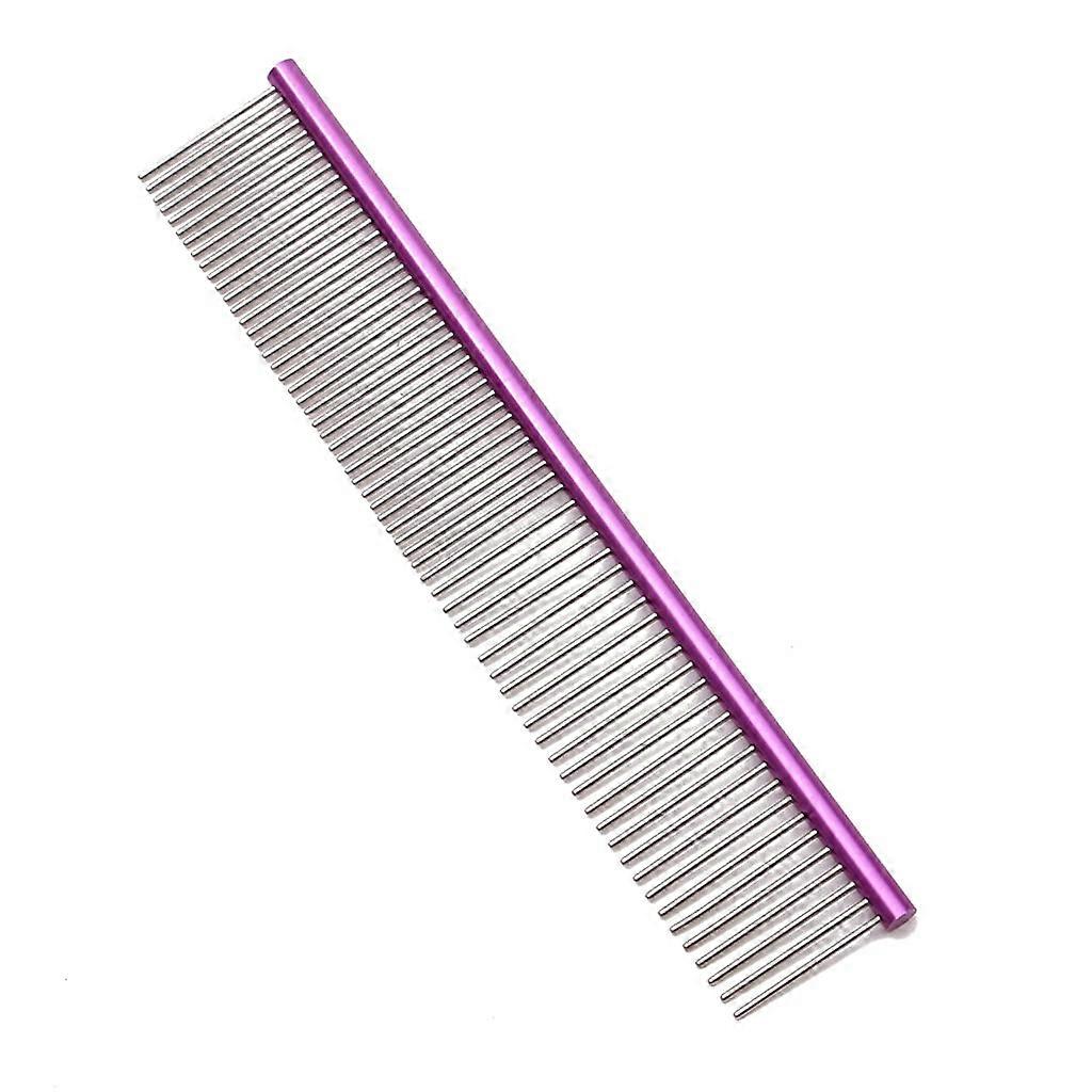 Pet Comb with Rounded Ends, Stainless Steel Teeth for Long and Short-Haired Cats, Multiple Colors, Grooming Tools