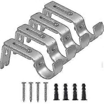 High quality brand new Pieces Adjustable Wall Mounted Curtain Rod Bracket Drapery Pole Bra