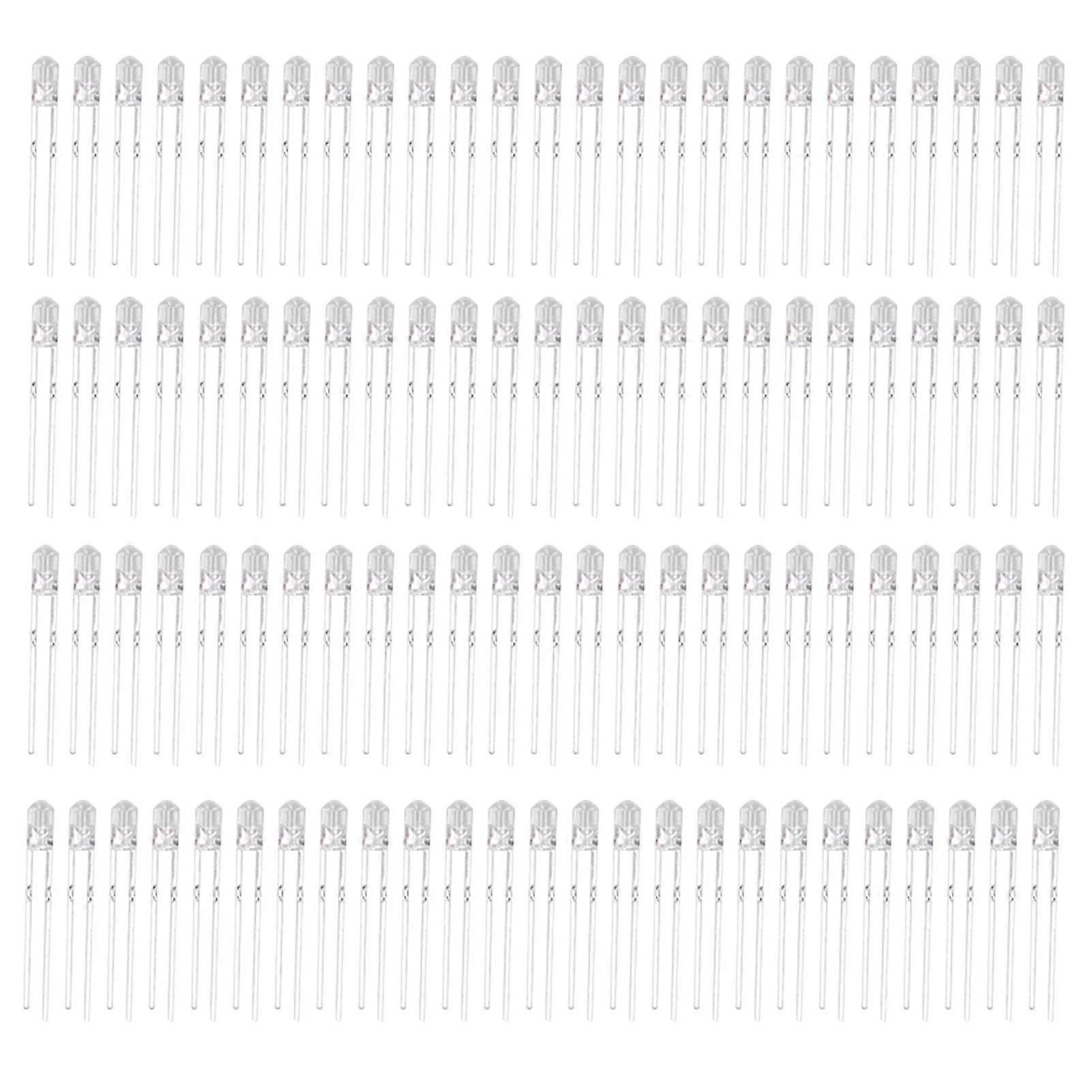 100 Pcs 3mm LED Diode Kit in 8 Colors for Electronic Components