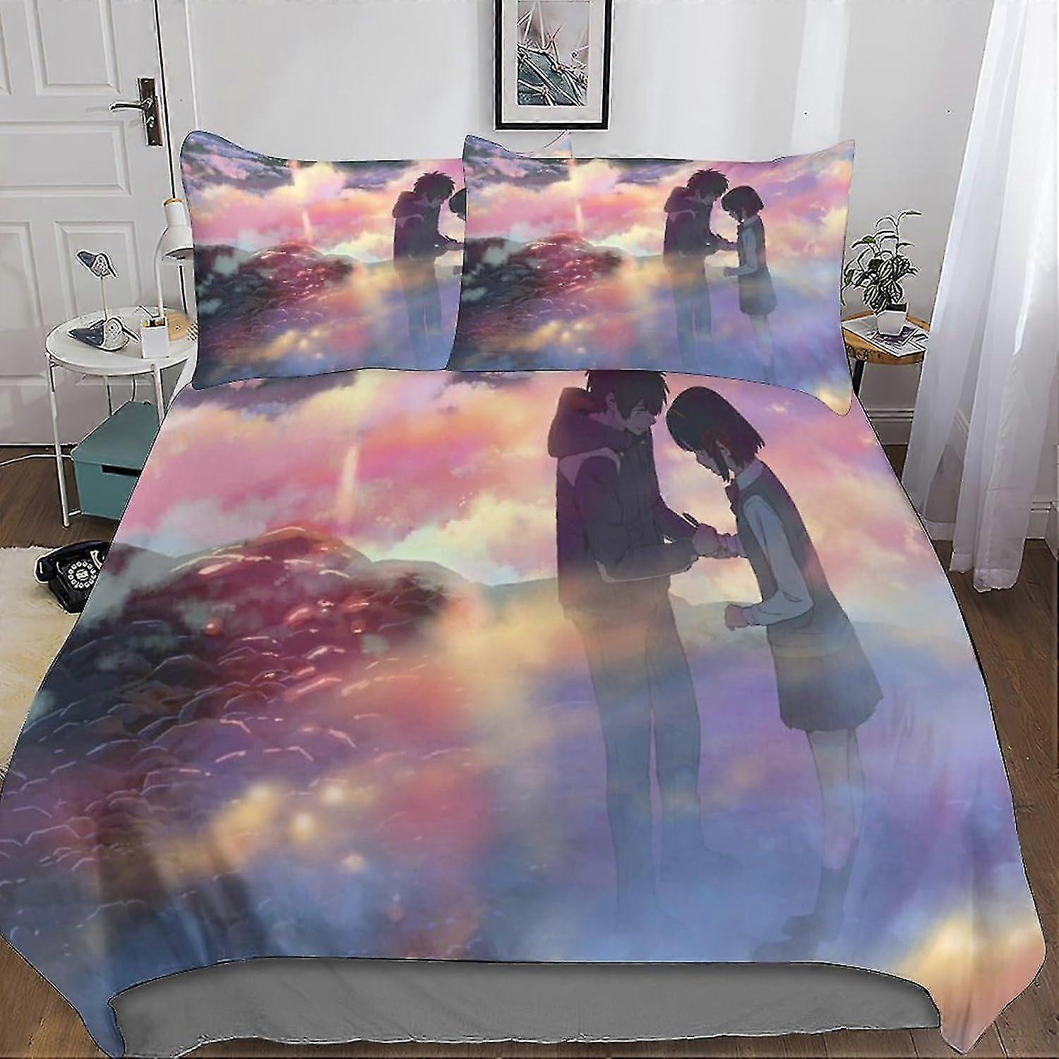 Conjunto de Capa de Edredom 3D para Meninos e Meninas, Colcha de Microfibra Ultra Macia com Fecho de Zíper, 3 Peças