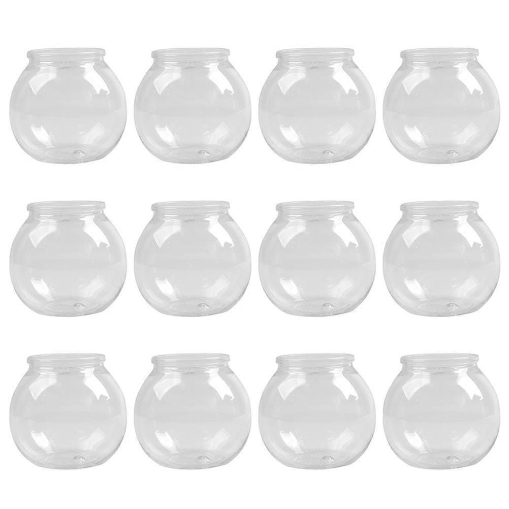 Transparent Plastic Dessert Cups 6.5X6.5X6.5CM Dustproof Moisture-Proof Insect-Proof 12Set