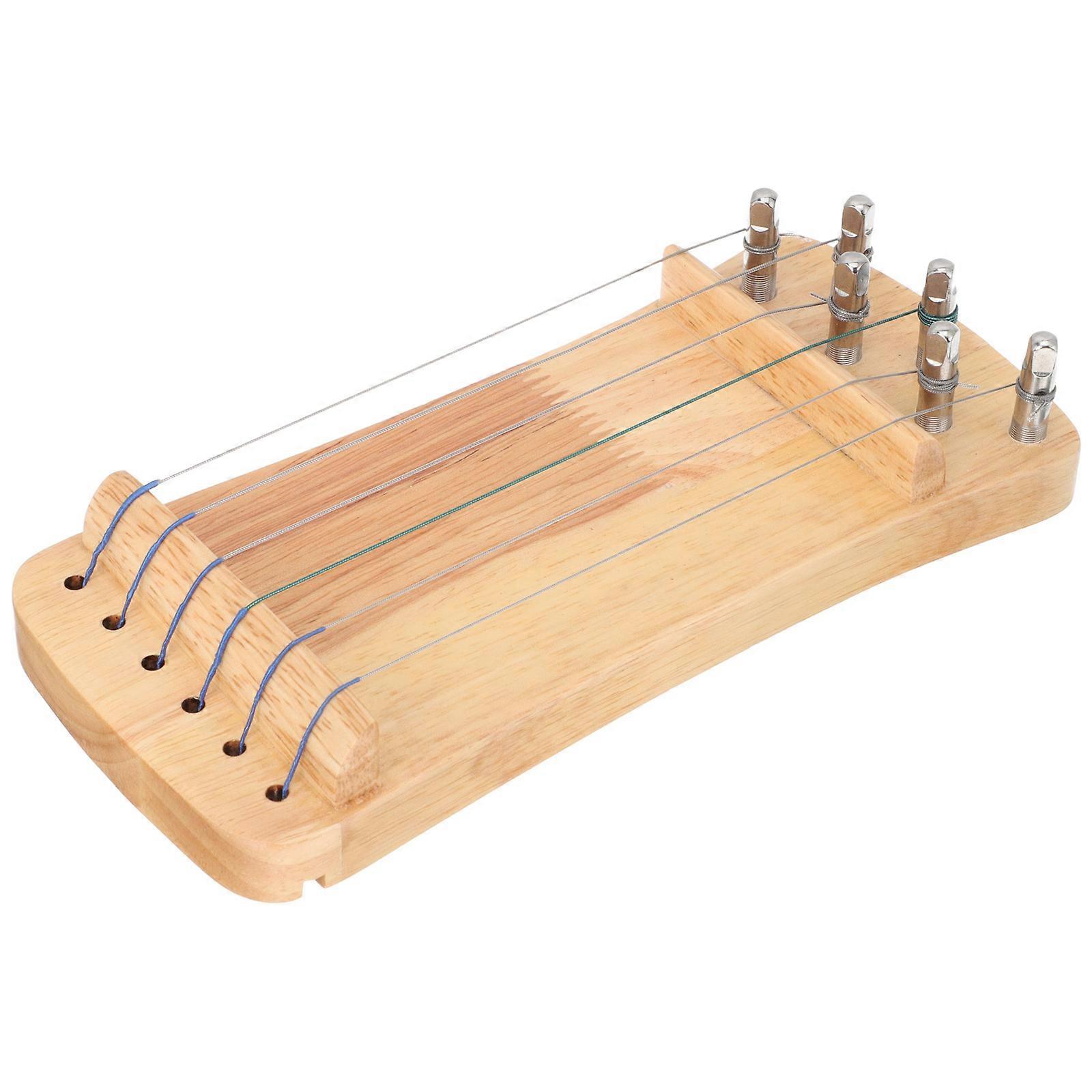 Chinese Guzheng Finger Supplies Guzheng Finger Trainer Anywhere Usage Light Brown 21x9.6cm 1Pcs