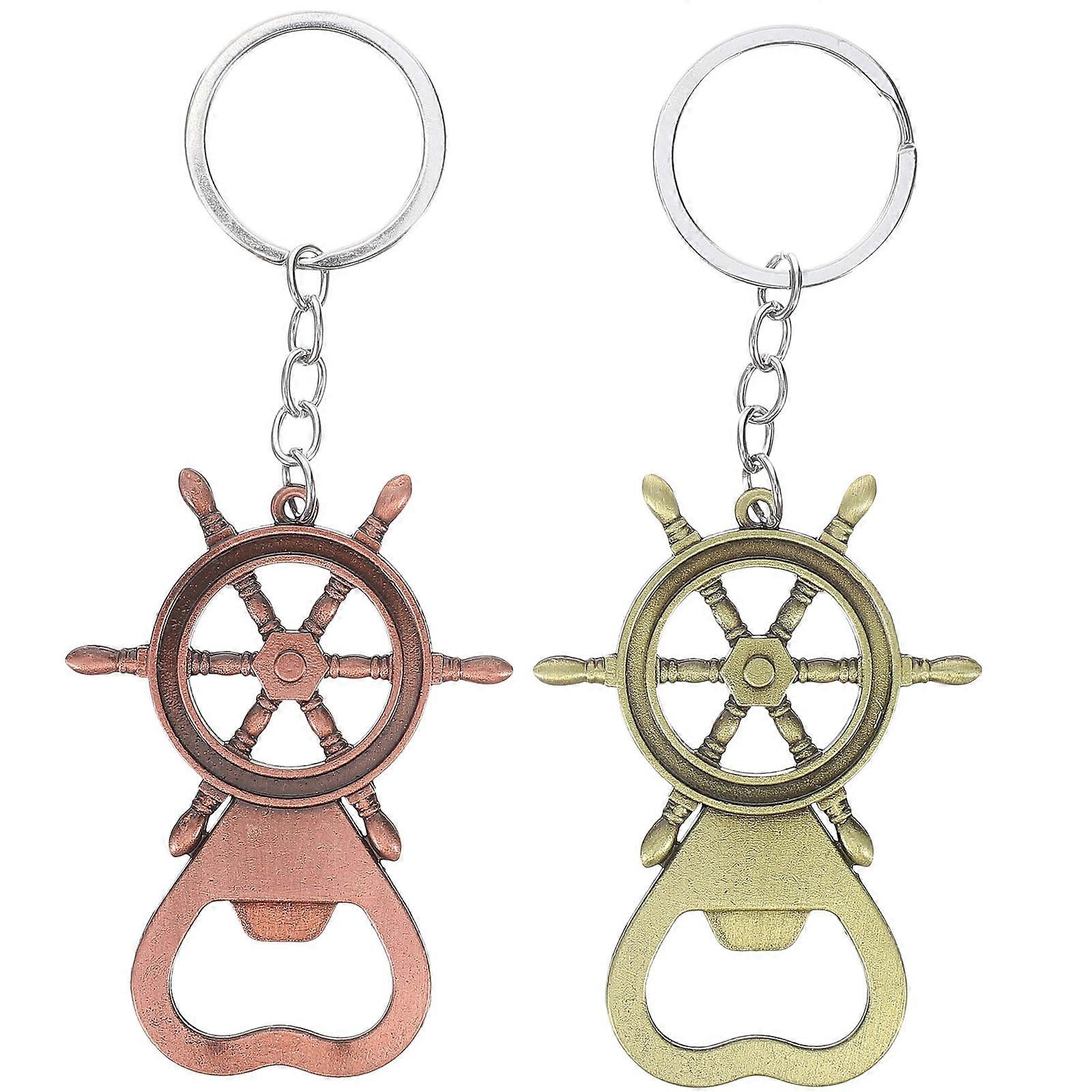 It seems like you're referring to a product listing or description for a **"2pcs Rudder Bottle Opener Keychain – Multifunctional Opener Tool with