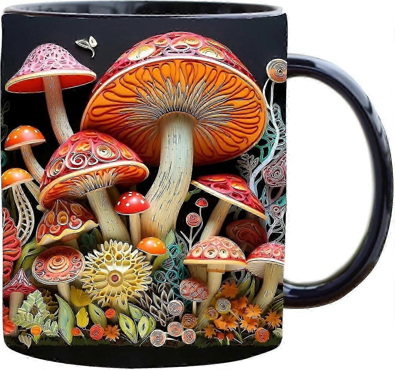 Magiczny kubek grzybów 3D, podróżniczy śmieszny kubek do kawy, ceramiczny kubek do kawy, kubek z gorącą czekoladą
