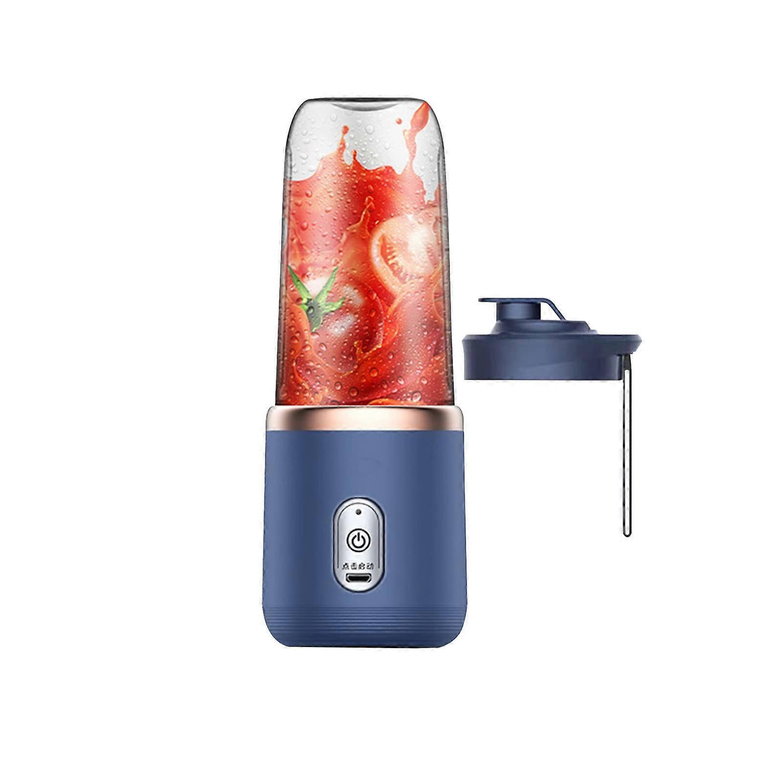 ZENGO Portable Mixer, Fruit Juicer USB Rechargeable with 6 Blades, Handheld Blenders (dark blue)