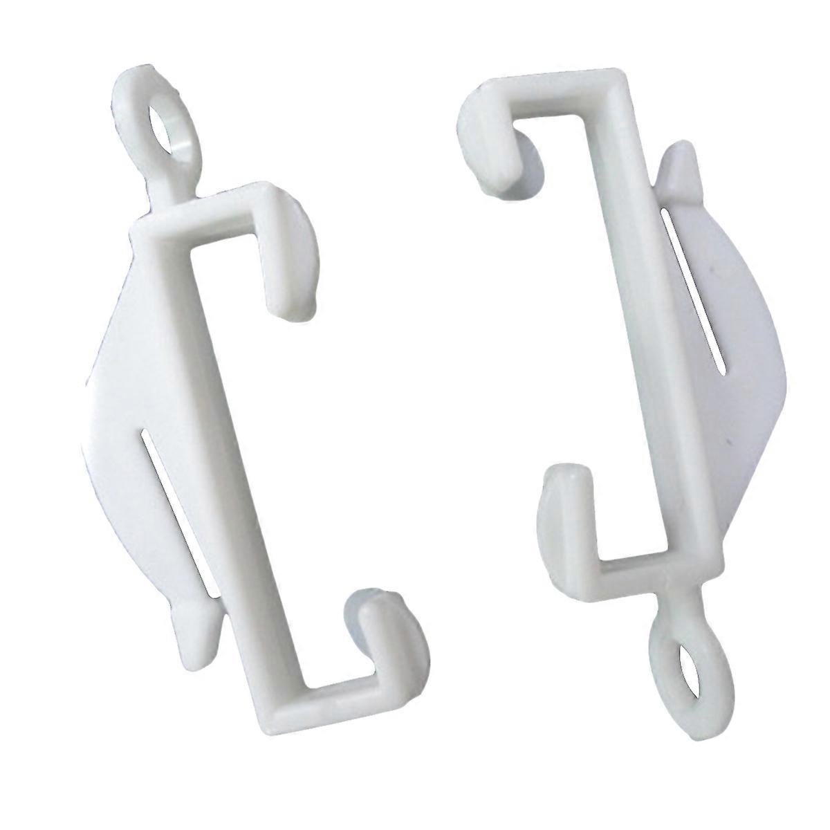 Slide Rail Hook Curtain Hooks For Track White Easy To Use Slim Design Window Door Shower Curtains 50Set