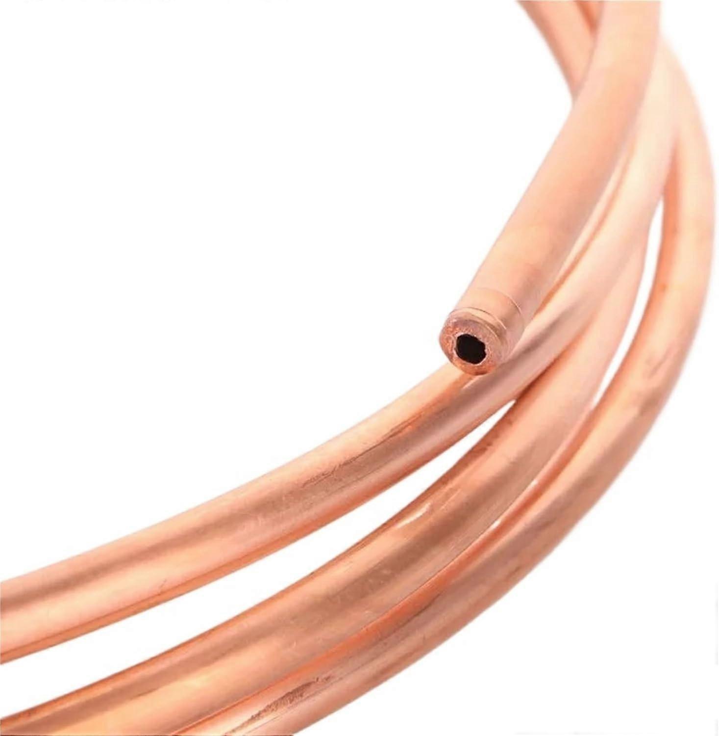 T2 Kupferrohr Weich – 2 Meter, Ø6 Mm Außen / 4 Mm Innen, 1 Mm Wandstärke Für Kühlung