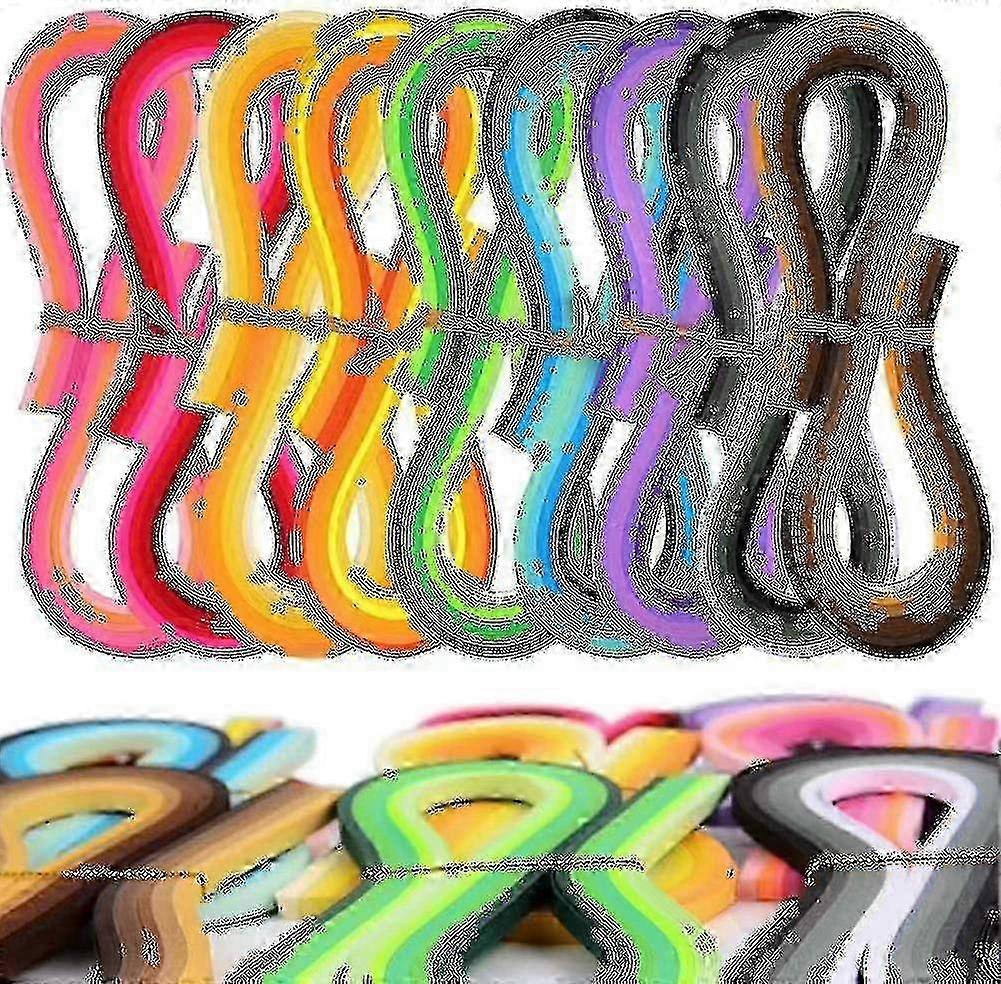 9 färger 900 remsor Quilling Paper Kit, quilling Paper Set Art Strips för DIY Craft julklappar.5 mm bredd och 39 cm längd. Hwy