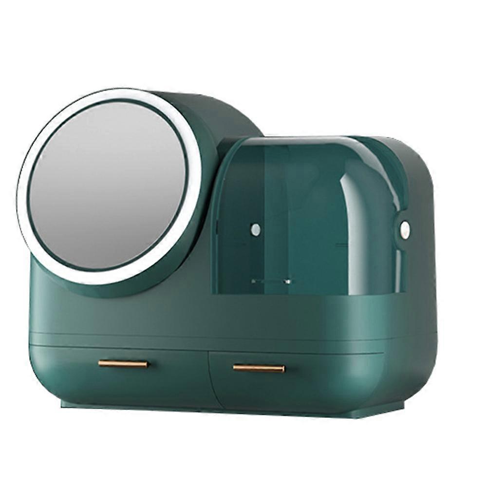 Makeup Case With Mirror Cosmetic Organizer For Home Use 37.5X31X22CM Dustproof Storage 1Set