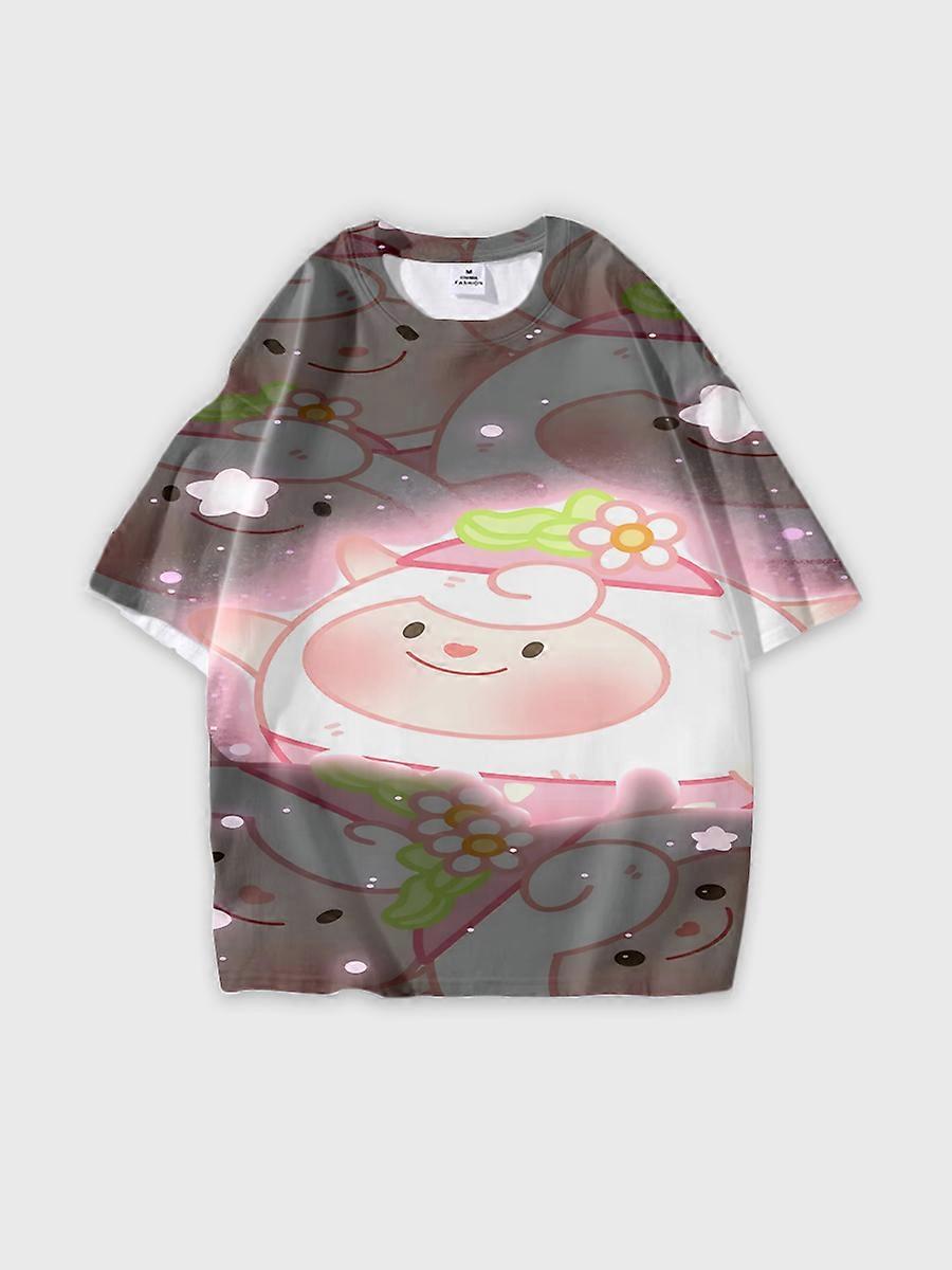 T-shirt round neck Pattern loose short sleeve JW1941