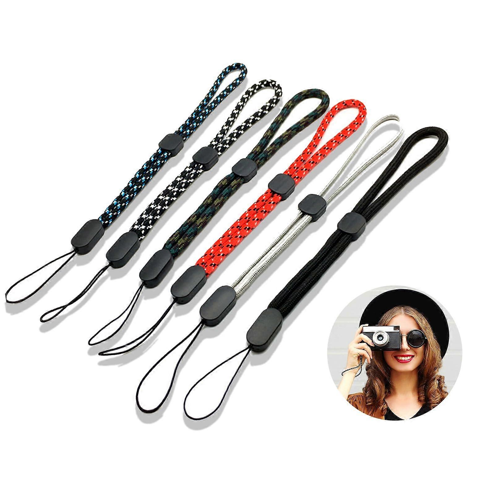 7Pack Adjustable Nylon Wrist Strap Lanyard for Mobile Phone, Camera, Keys, Keychain, Name Plate, Wallet – 7 Colors