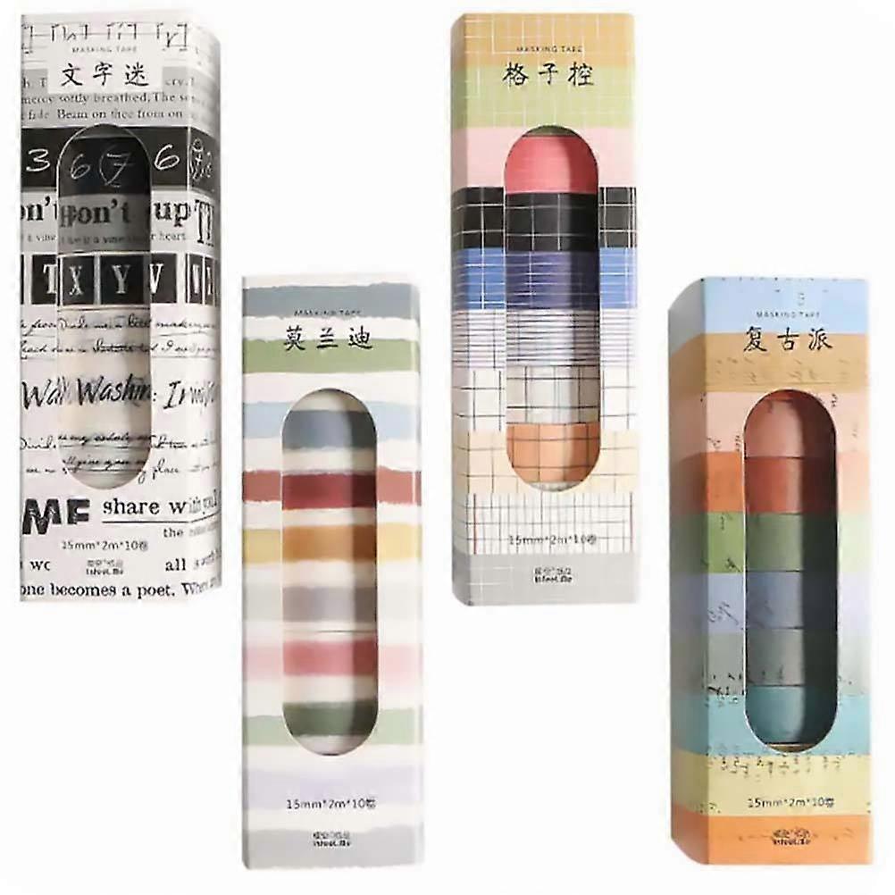 Washi Tape DIY Accessories Assorted Color 200X1.5cm Decorative 4 Boxes