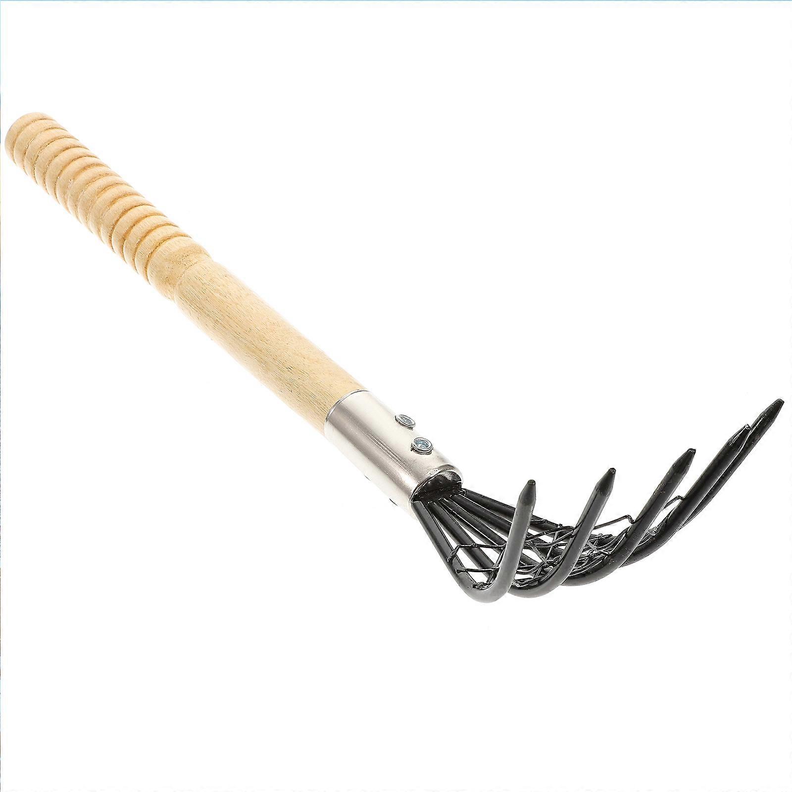 Stainless Steel Clam Rake with Net Bag for Beach Digging Oyster Shell 1Pc