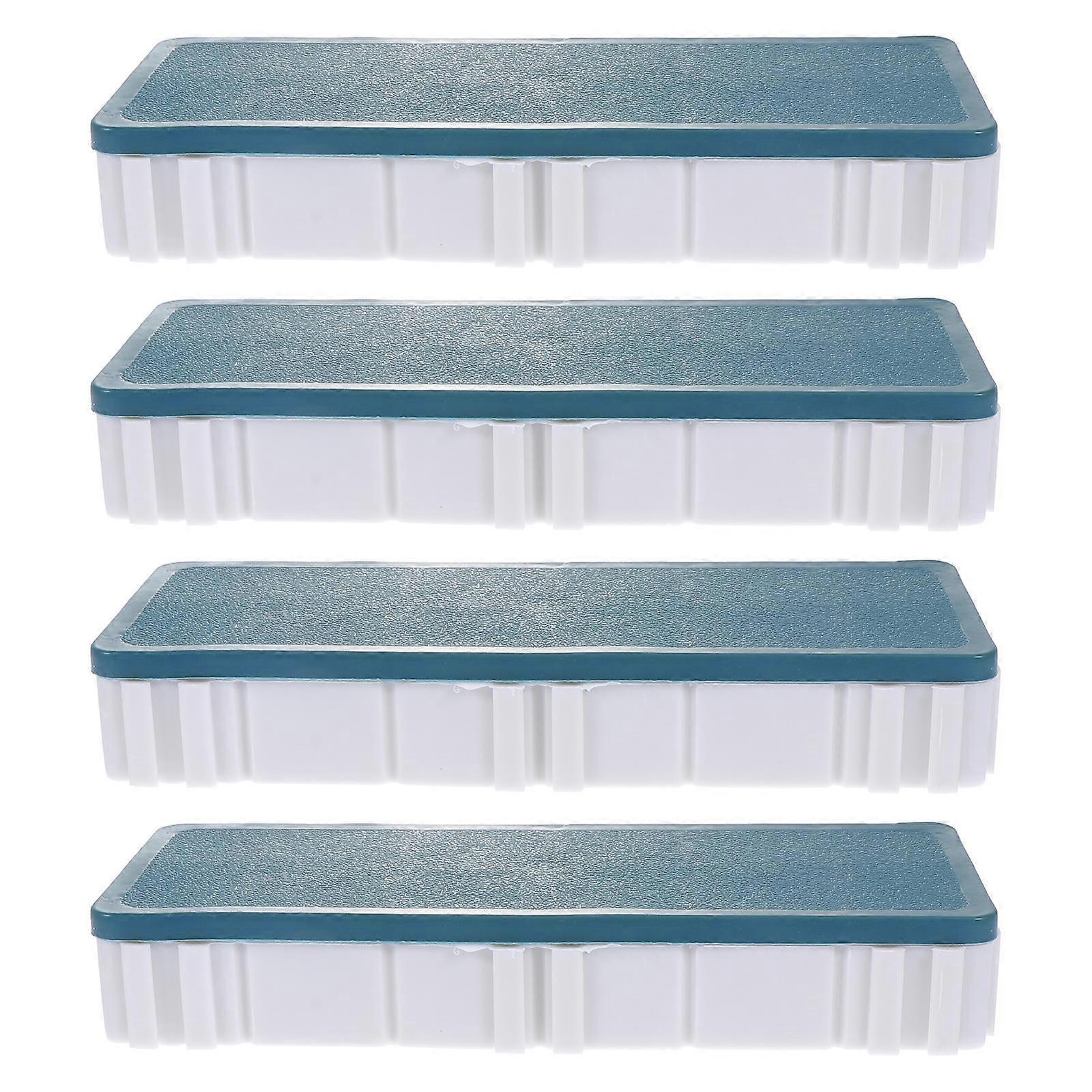 Splicing Watercolor Pigment Box Art Painting Color Mixing Box Rectangular White 19.5X7X3.1CM Plastic Storage 4Pcs