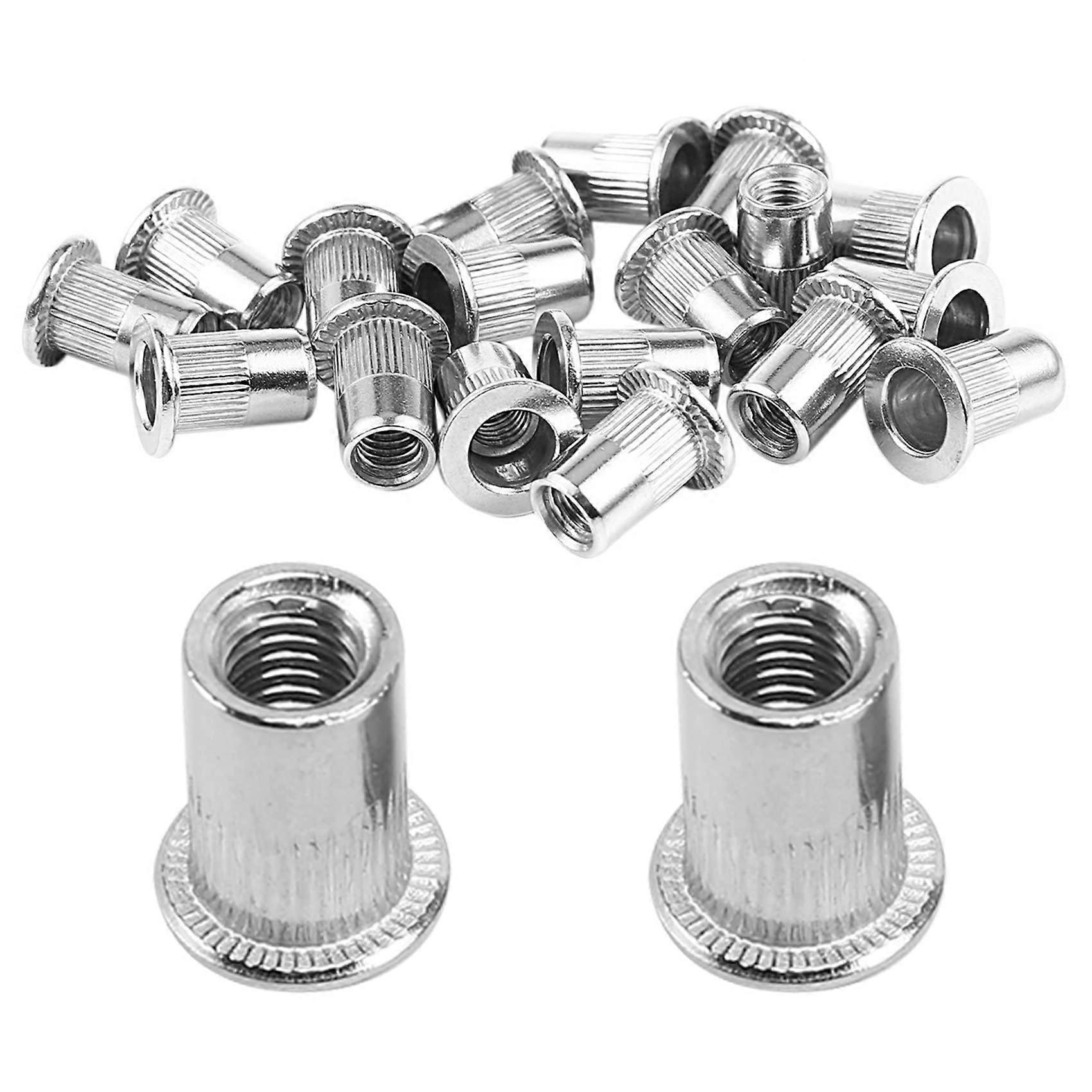 RIVNUT Insert Nut 304 Stainless Steel, M6x15mm, 20 Pack, Rivet Nut for Sheet Metal