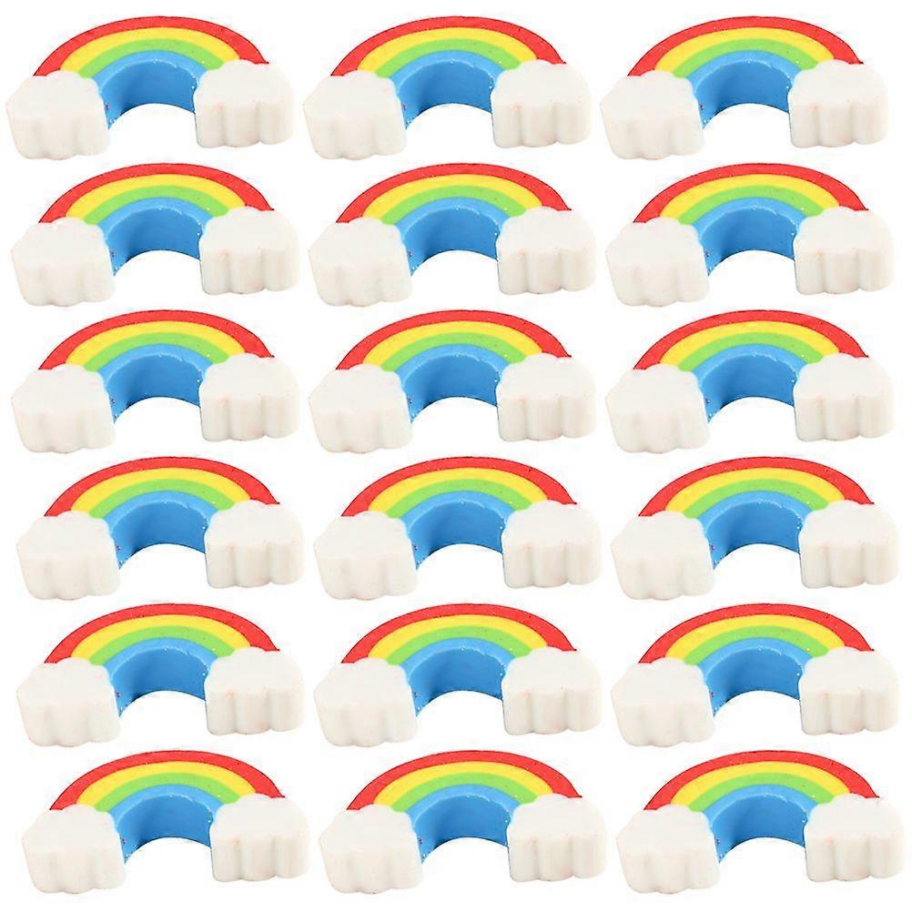 100pcs Multi-function Erasers Delicate Rainbow Erasers Portable Mini Erasers Stationery Supply