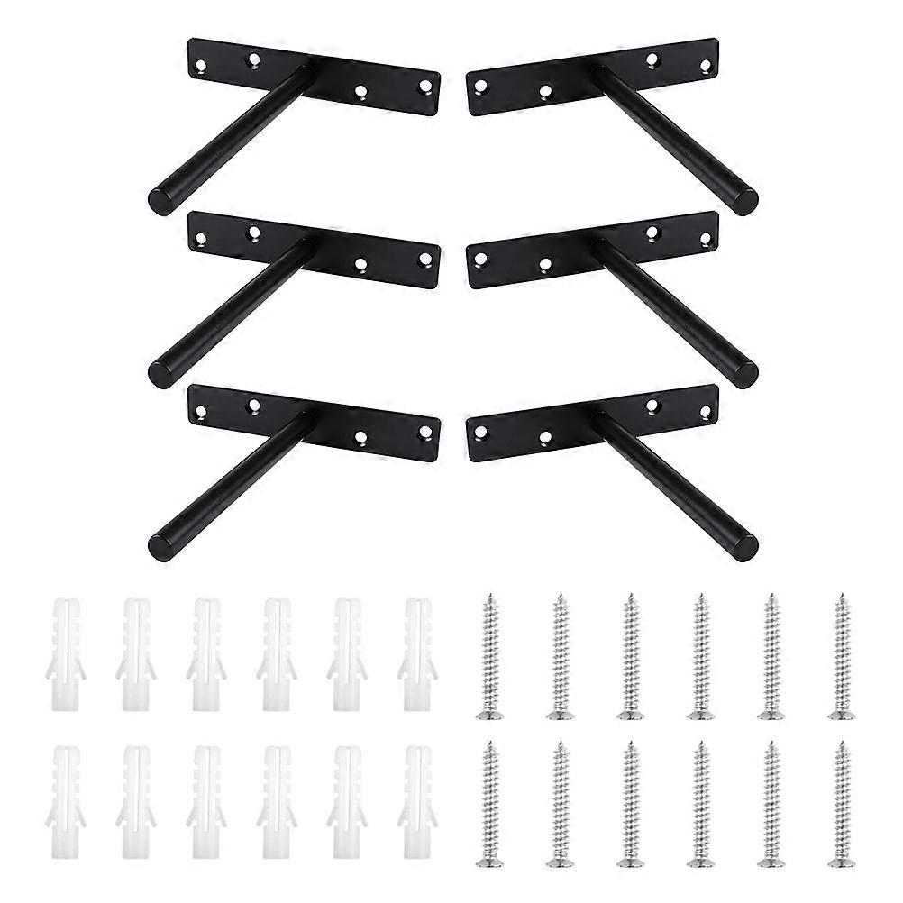 Heavy Duty Hidden Shelf Brackets 6 Sets Blind Support Durable Easy Install for Furniture DIY Projects