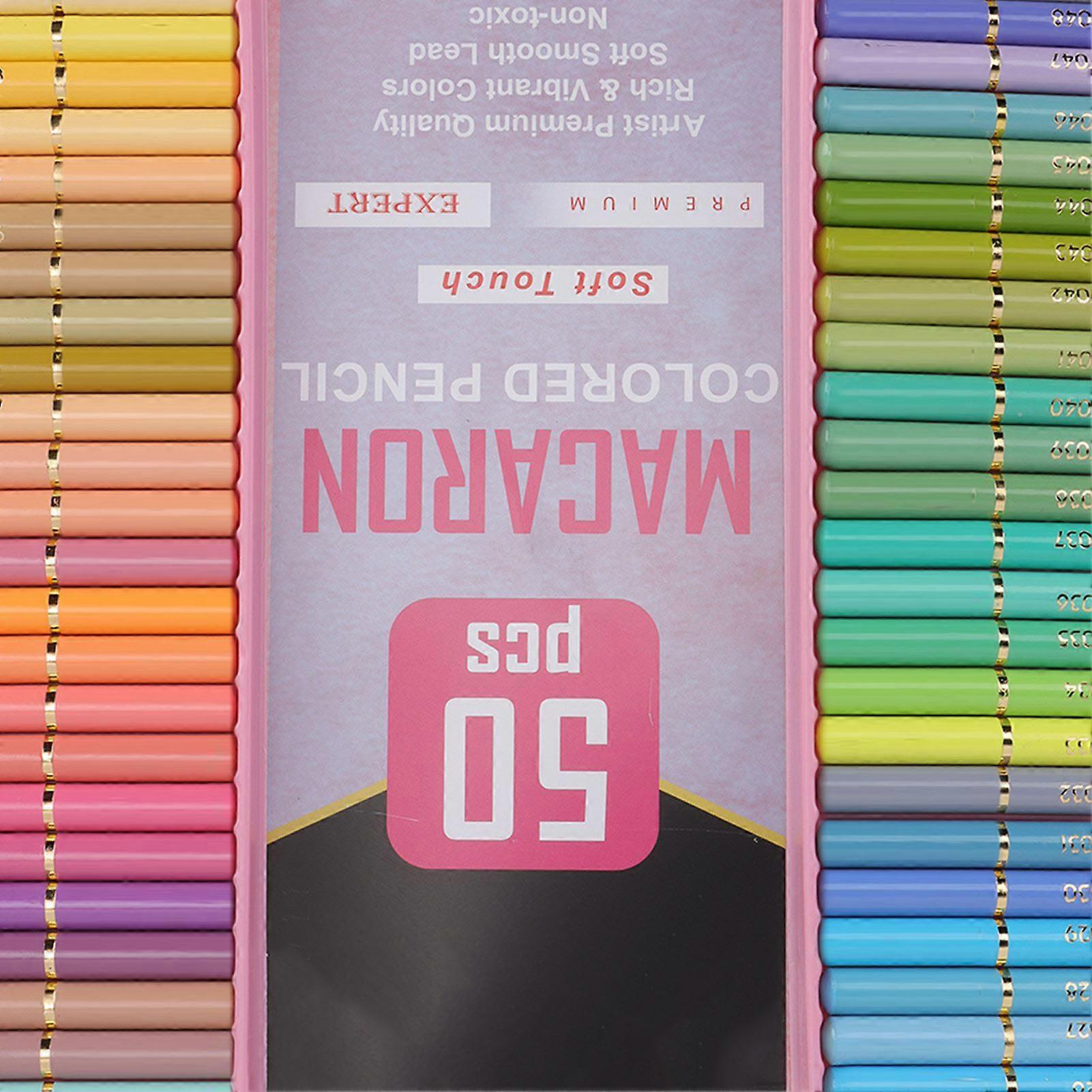 Colored Pencils 50 Colors Poplar Material Portable Sketching Pencils Set for Writing Drawing Coloring Making