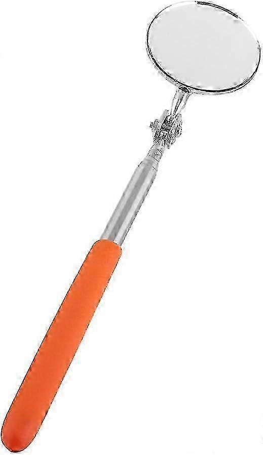 Telescopic Round Inspection Mirror with Handle - Retractable Hand Tool for Mechanics & Auto Inspection