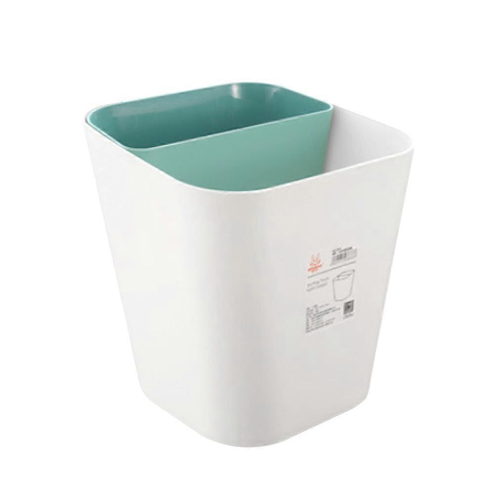 Wet and Dry Dual Use Classification Trash Can Garbage Can Home Plastic Rubbish Garbage Storage Box Container (Green)