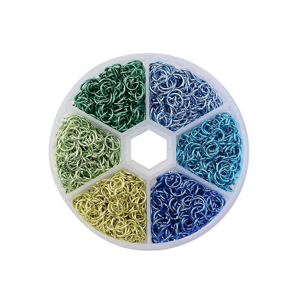 Blue Aluminum Jump Rings for DIY Jewelry Making Connector 6mm