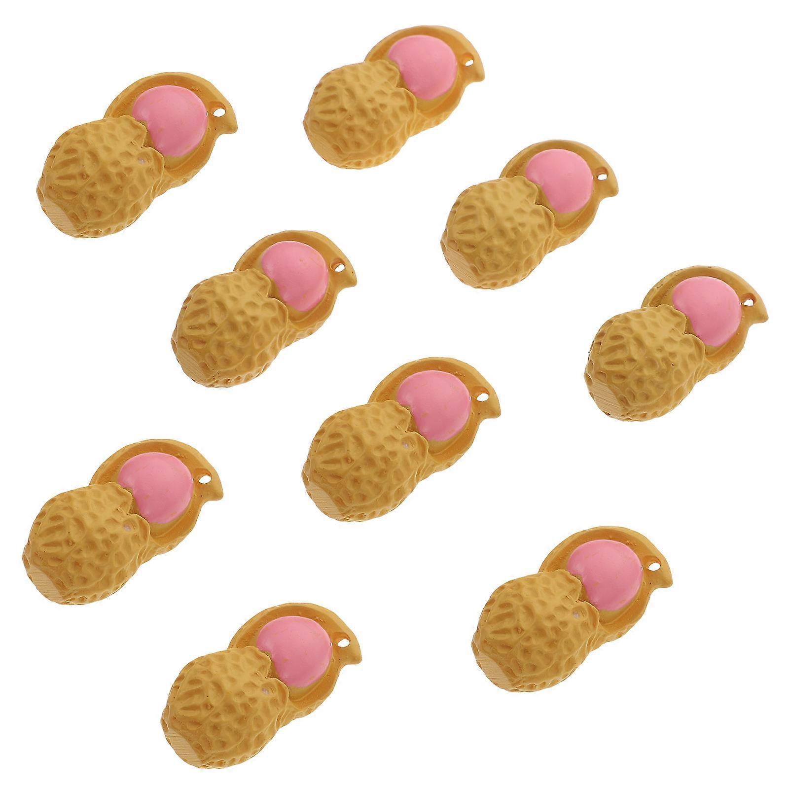 10pcs Peanut Key Holder Pendants for DIY Jewelry Making – Durable, Non Fading Keychain Ornaments & Creative Handbag Accessories
