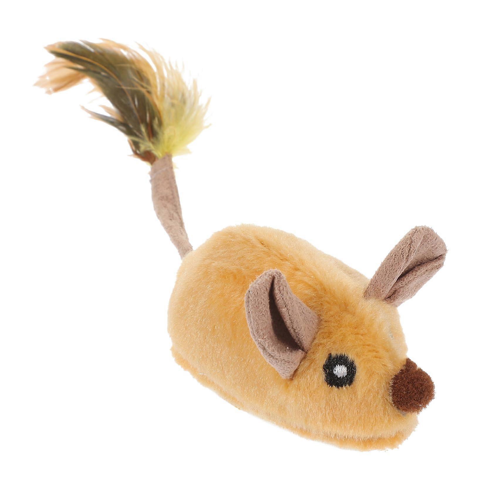 Electric Interactive Cat Toy Simulated Hunting Plush Mice Kitten Toy 21.0 X 4.5 X 4.5 Cm Battery-Powered