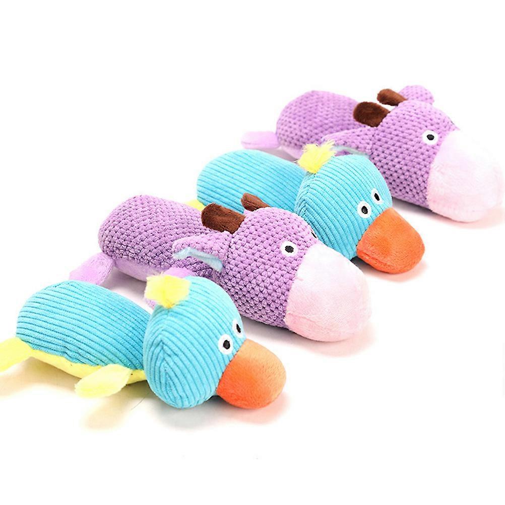 Squeaky Puppy Jucărie Câine Squeaky Jucării Squeaky Forma De Desen Animat Lavabil Pluș Zi de zi cu zi Curățarea Dinților 2Buc