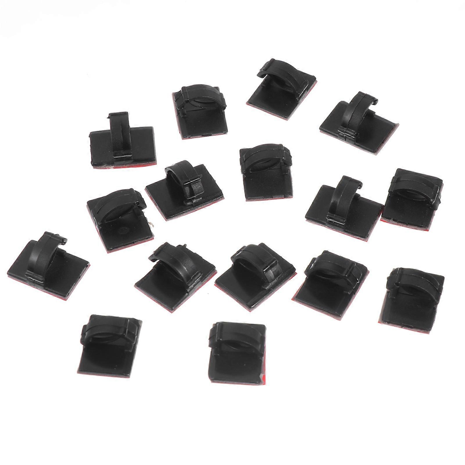 100 Pcs Cable Clips with Strong Adhesive Tapes for Wire Holder and Cord Management Organizer