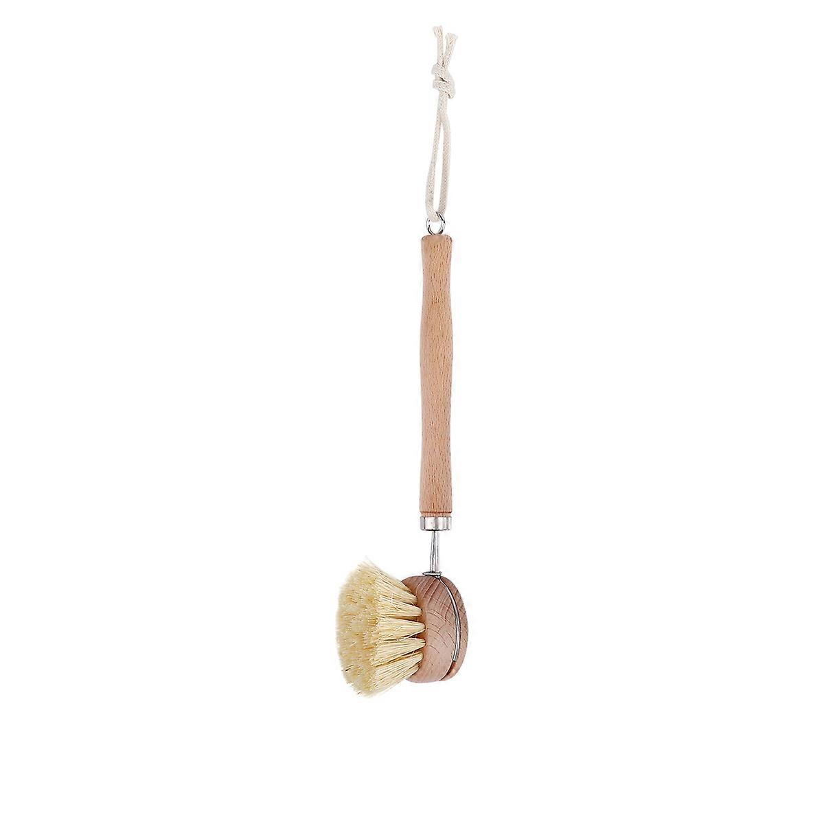 Kitchen Wood Brush with Synthetic Bristles for Safe and Effective Cookware Cleaning Assorted Color