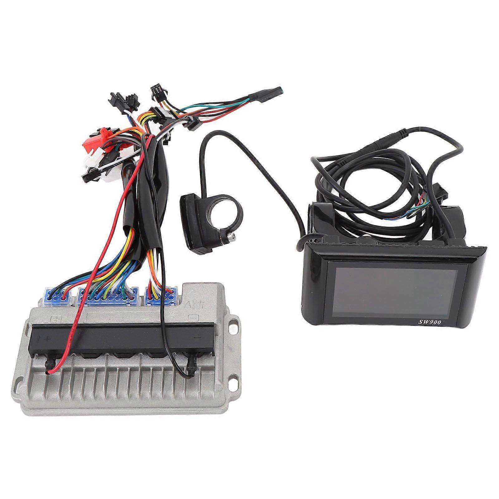 Kit controller motore brushless con display LCD 36V 48V 60V 500W 28A Design retroilluminato resistente all'acqua in lega di alluminio per scooter elettrico