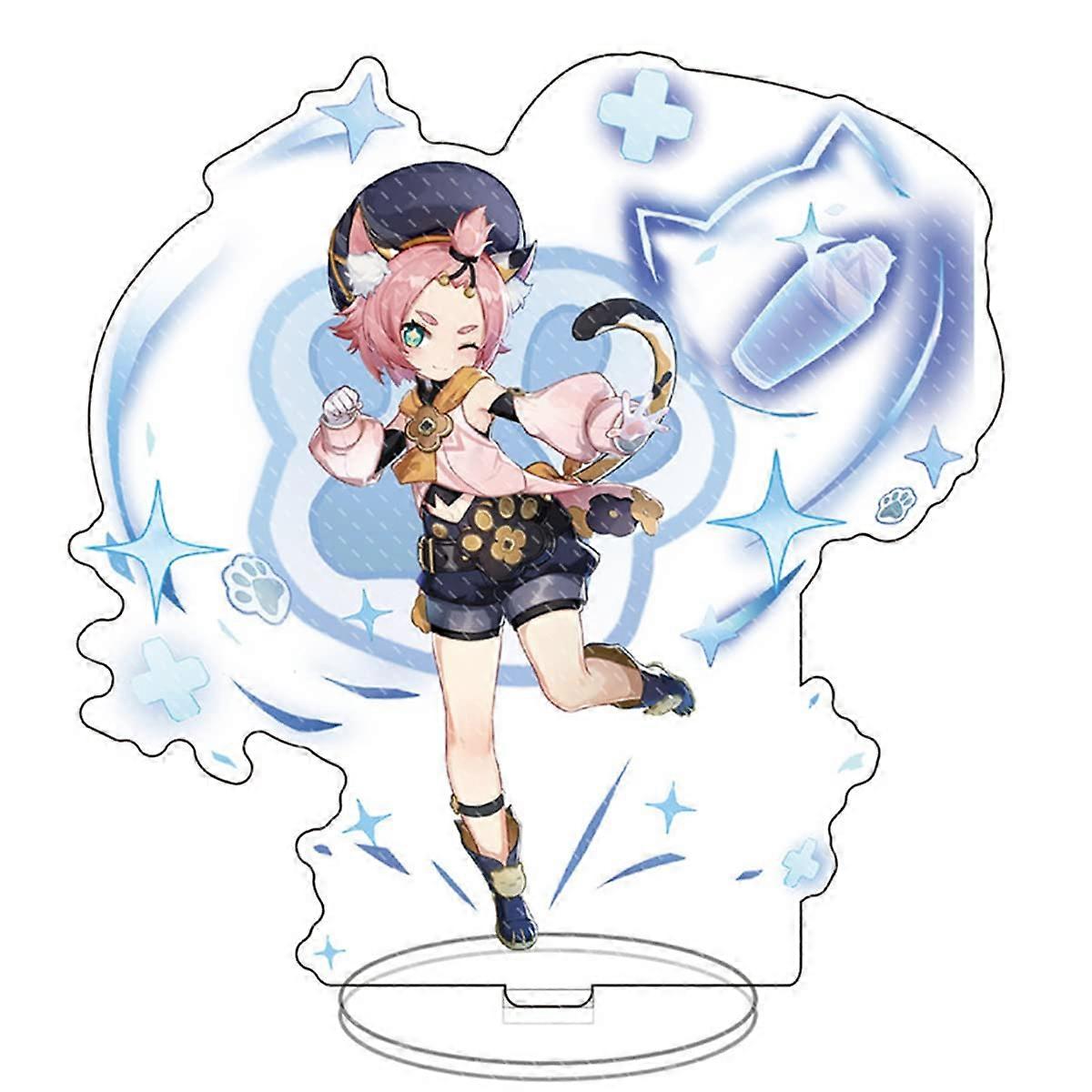 Genshin Impact Anime Figure Stand Toy Figure Acrylic Peripheral Ornaments Collections (Diona)