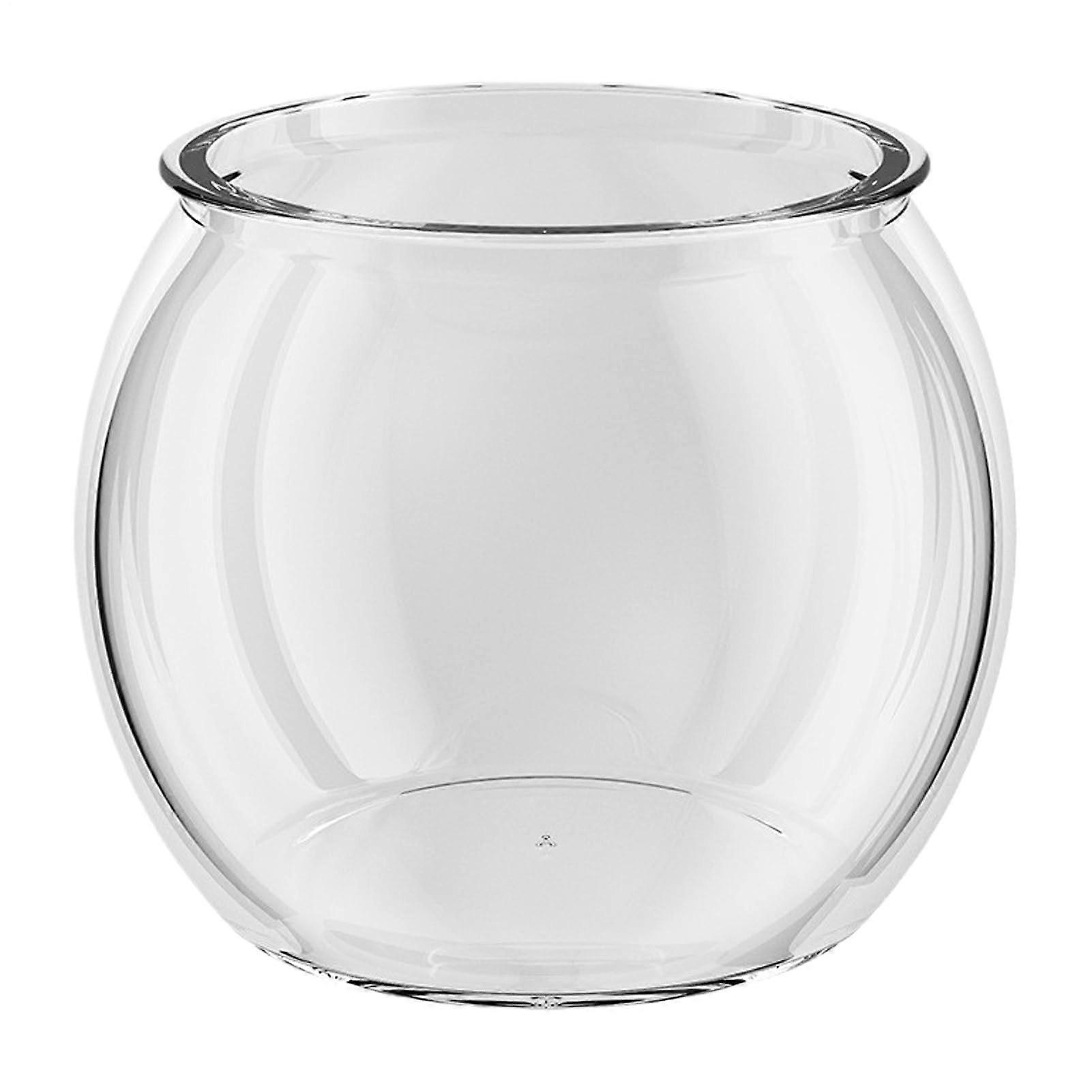 Round Fish Tank Betta Clear Compact Aquarium For Desktop Tabletop Display Ornamental Container