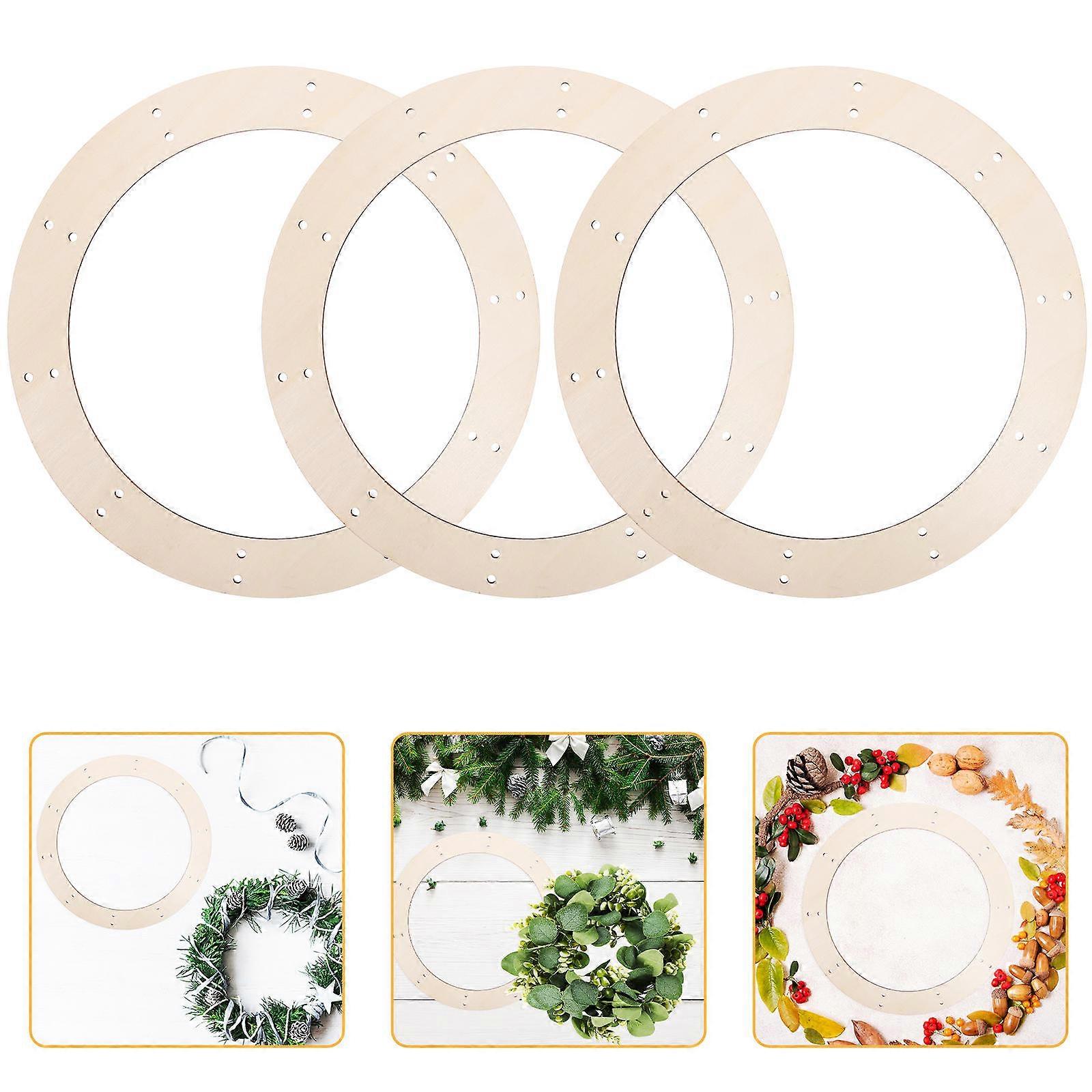 DIY Beige Wreath Frames for Craft Made of Synthetic Material Stable and 6pcs Round 12 Inch