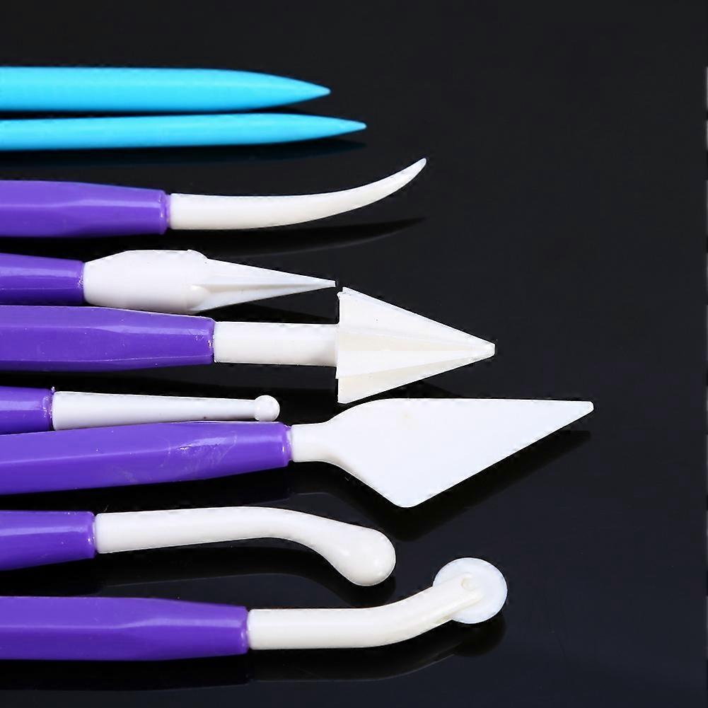 Whole 9 Pcs DIY Double Heads Pottery Clay Sculpture Carving Tools Home DIY Plastic Kids