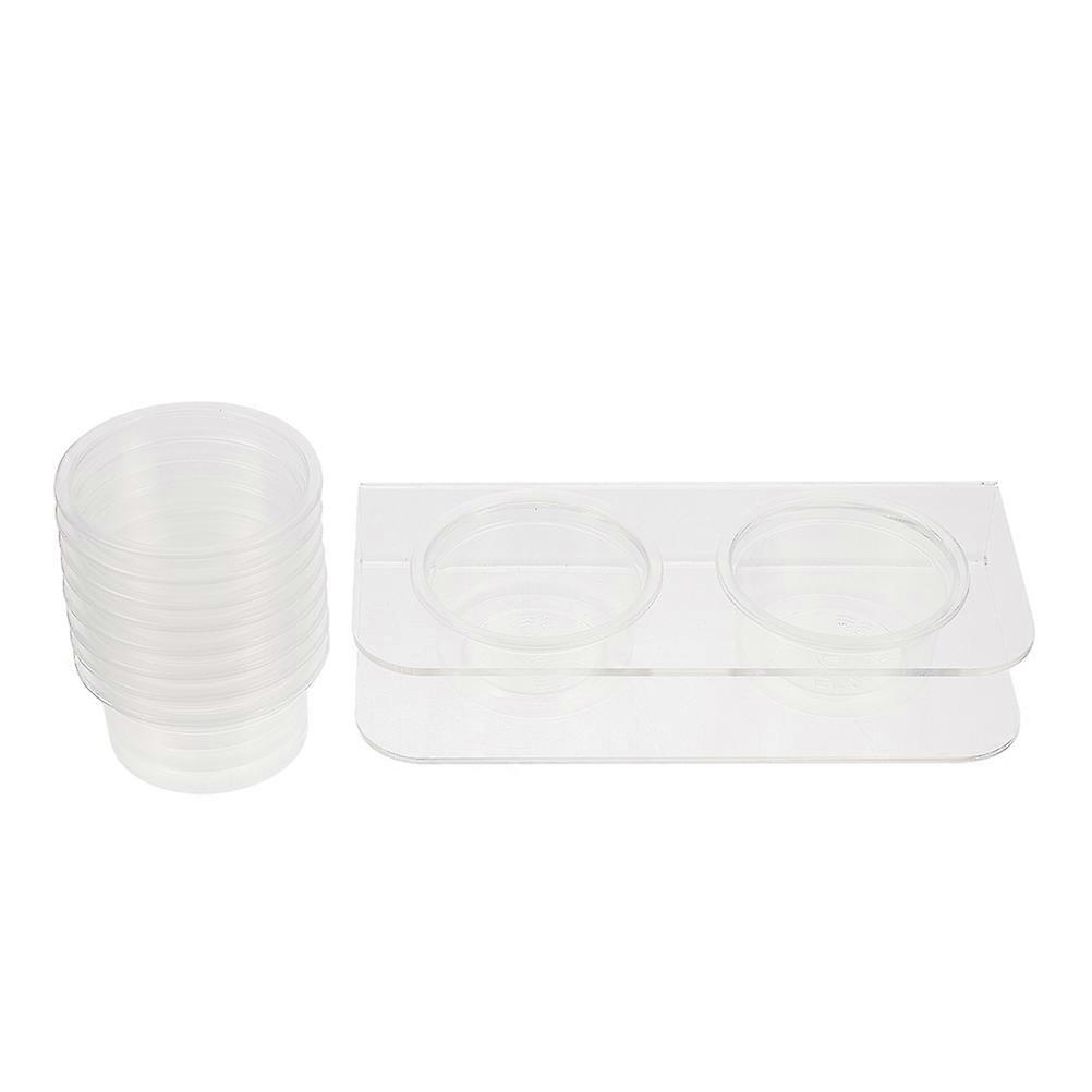 Transparent Reptile Feeders Set of 1 Practical and Sturdy ABS Plastic Bowls for Pet Use 0.5L