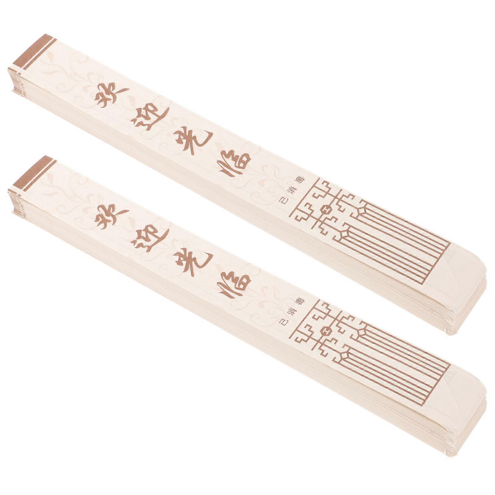 500Set Chopsticks Packets Paper Chopsticks Sleeve Portable Restaurant Use Assorted Color Protection