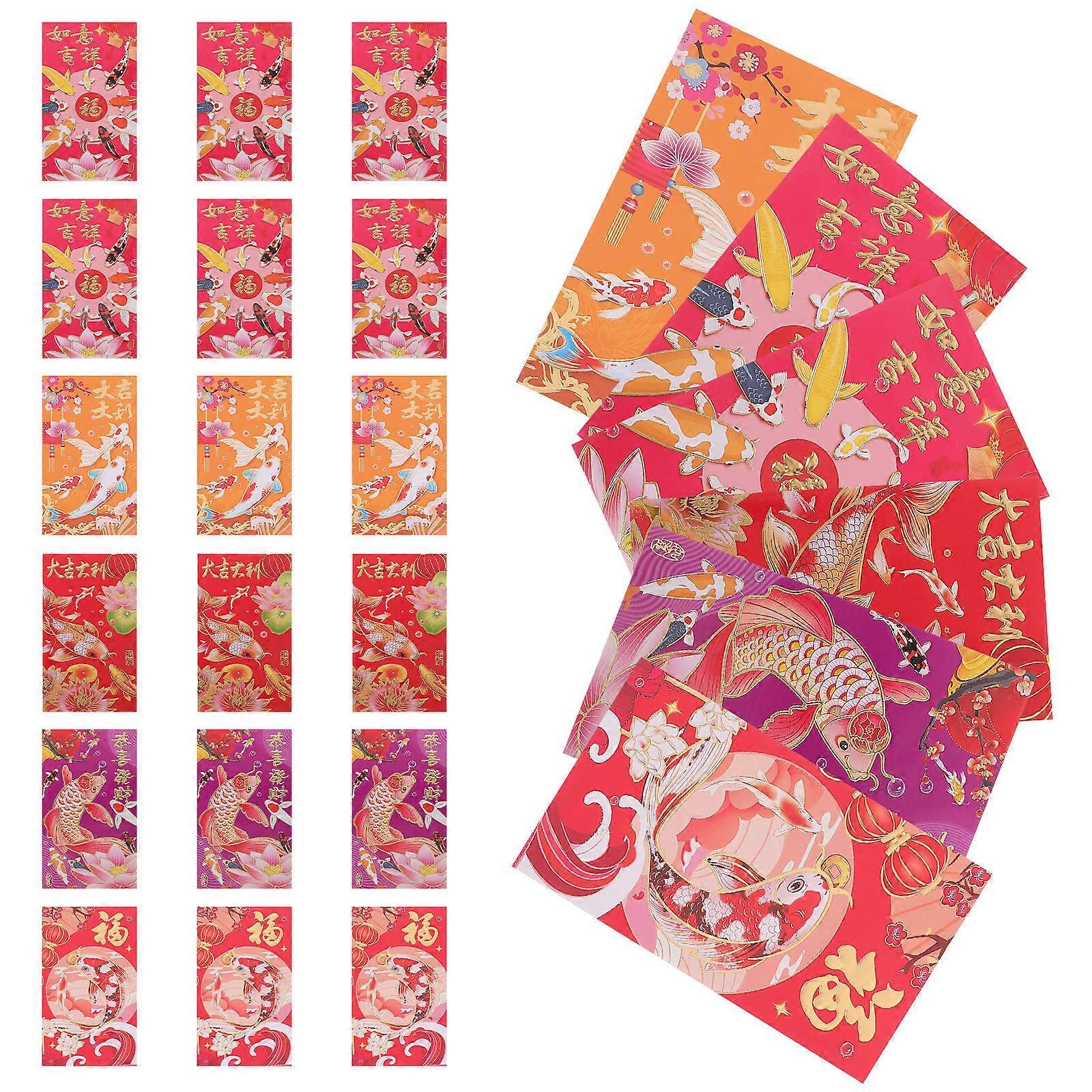 Chinese New Year Red Envelopes with Durable Paper for Lucky Money Ideal for Spring Festival Celebrations 36 Pieces