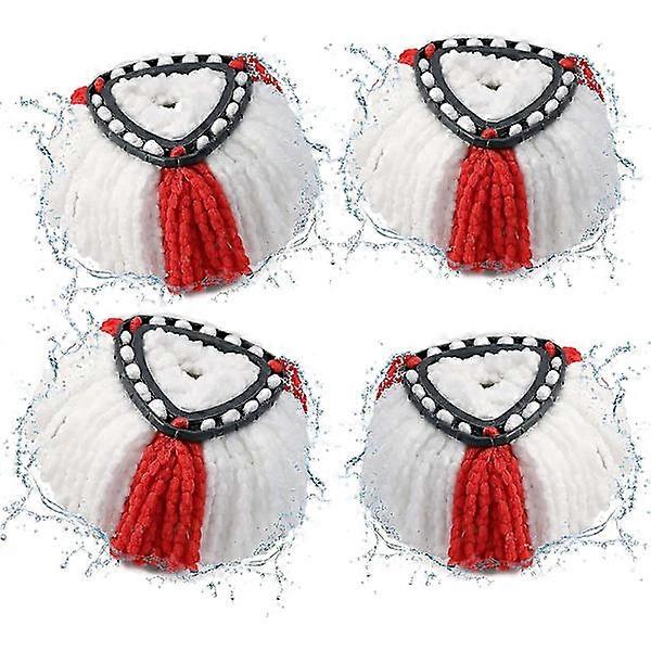 4-pack Mop Head 2-in-1 Mopping for Vileda Turbo Refill
