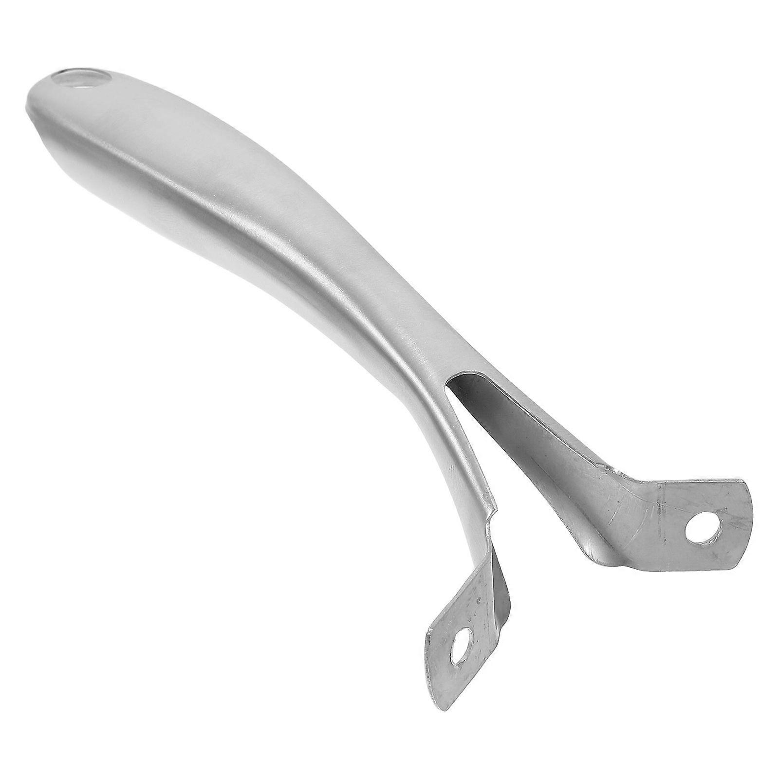 2pcs Pot Handle: Long Handle Grip Replacement Pan Grip Replacement Kitchen Saucepan Pan Saucepans Attachment for Home Use Silver